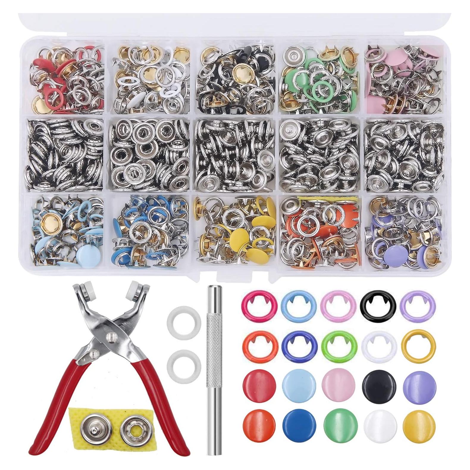 Kit de Botones a Presión EuTengHao 804 Piezas 10 Colores