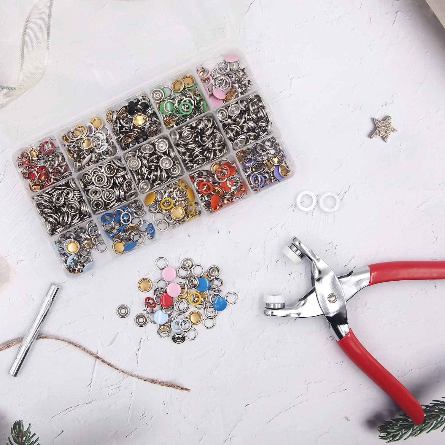 Kit de Botones a Presión EuTengHao 804 Piezas 10 Colores