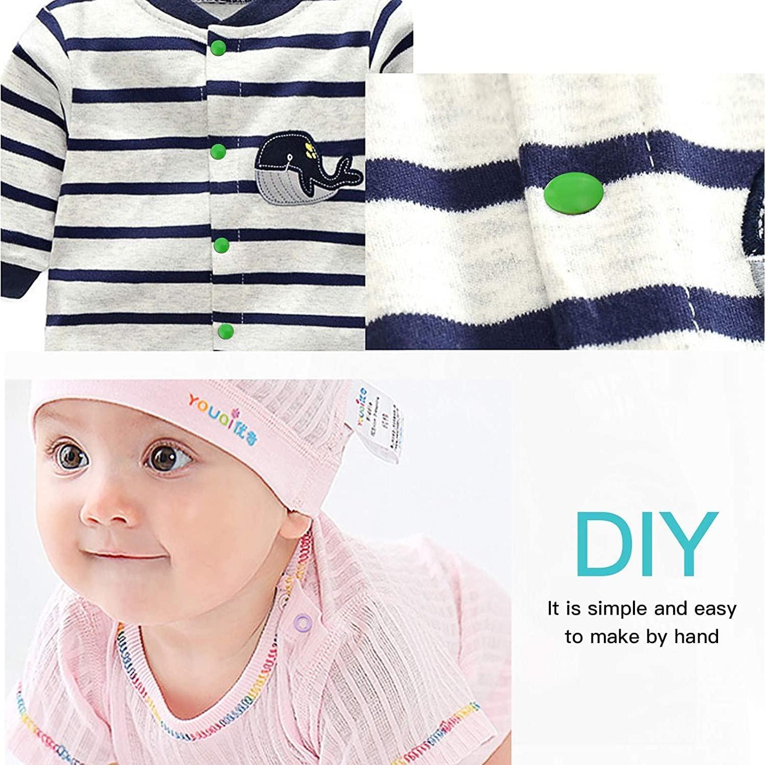 Kit de Botones a Presión CHEPULA 100 Sets 9.5mm Multicolor