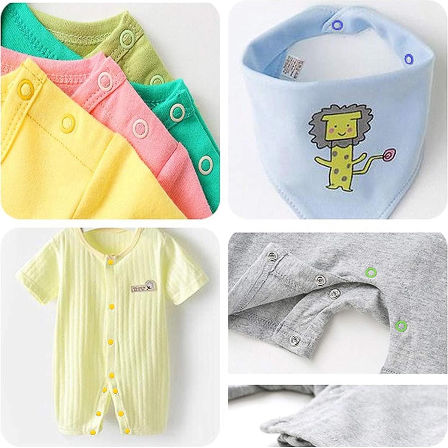 Kit de Botones a Presión CHEPULA 100 Sets 9.5mm Multicolor