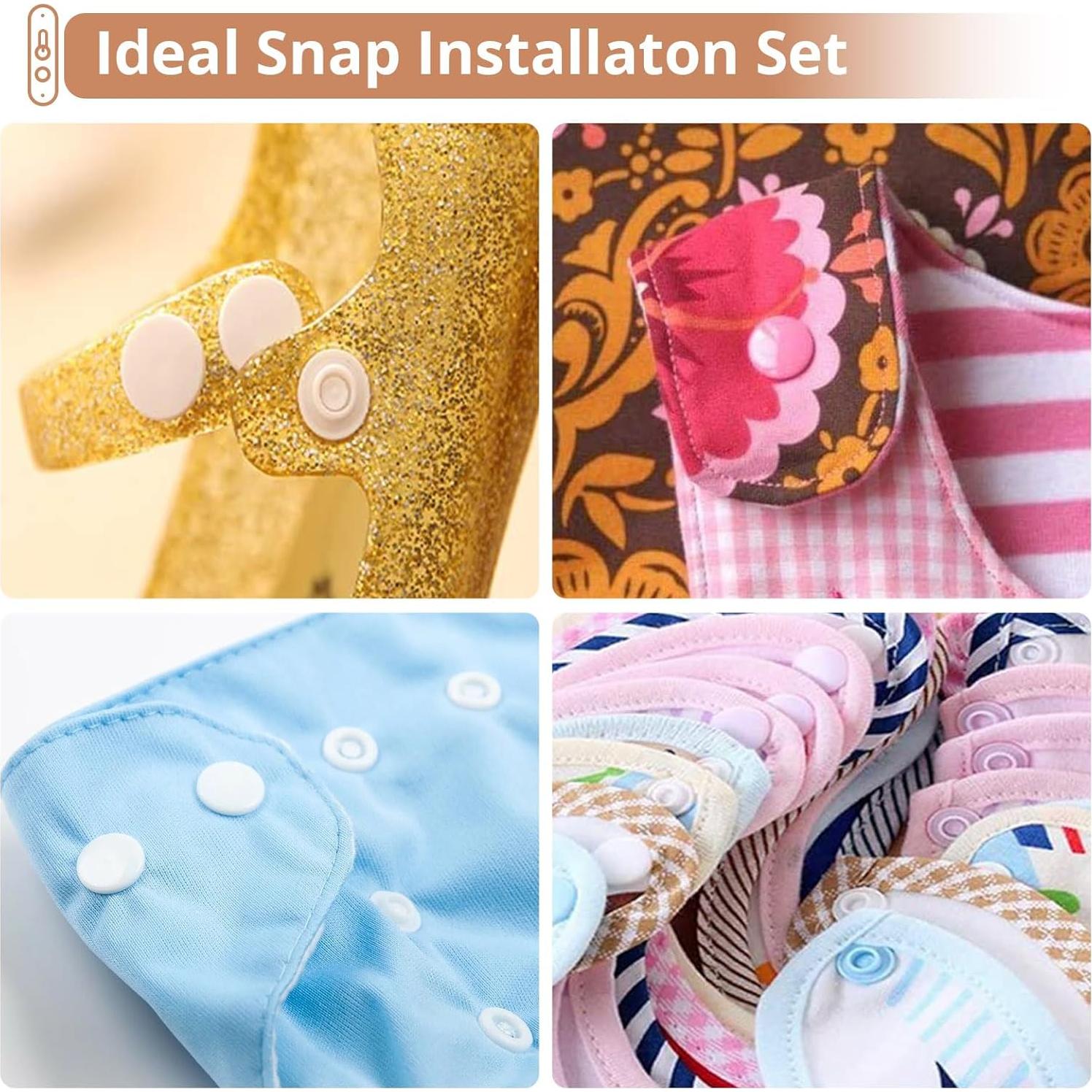 Kit de Botones a Presión Kamtop 408 Piezas 24 Colores