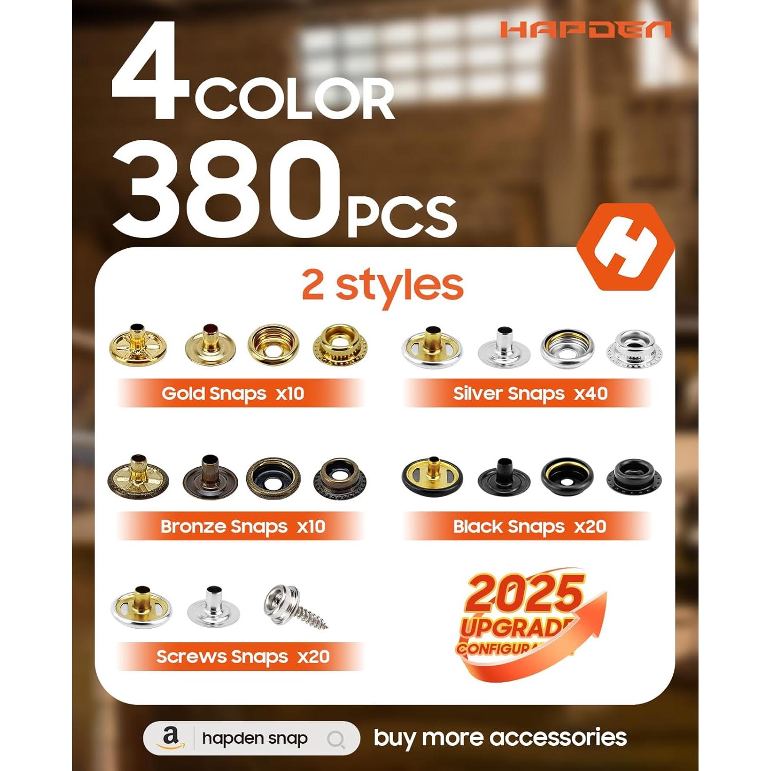 Kit de Herramienta de Broche HAPDEN AKB con 100 Broches