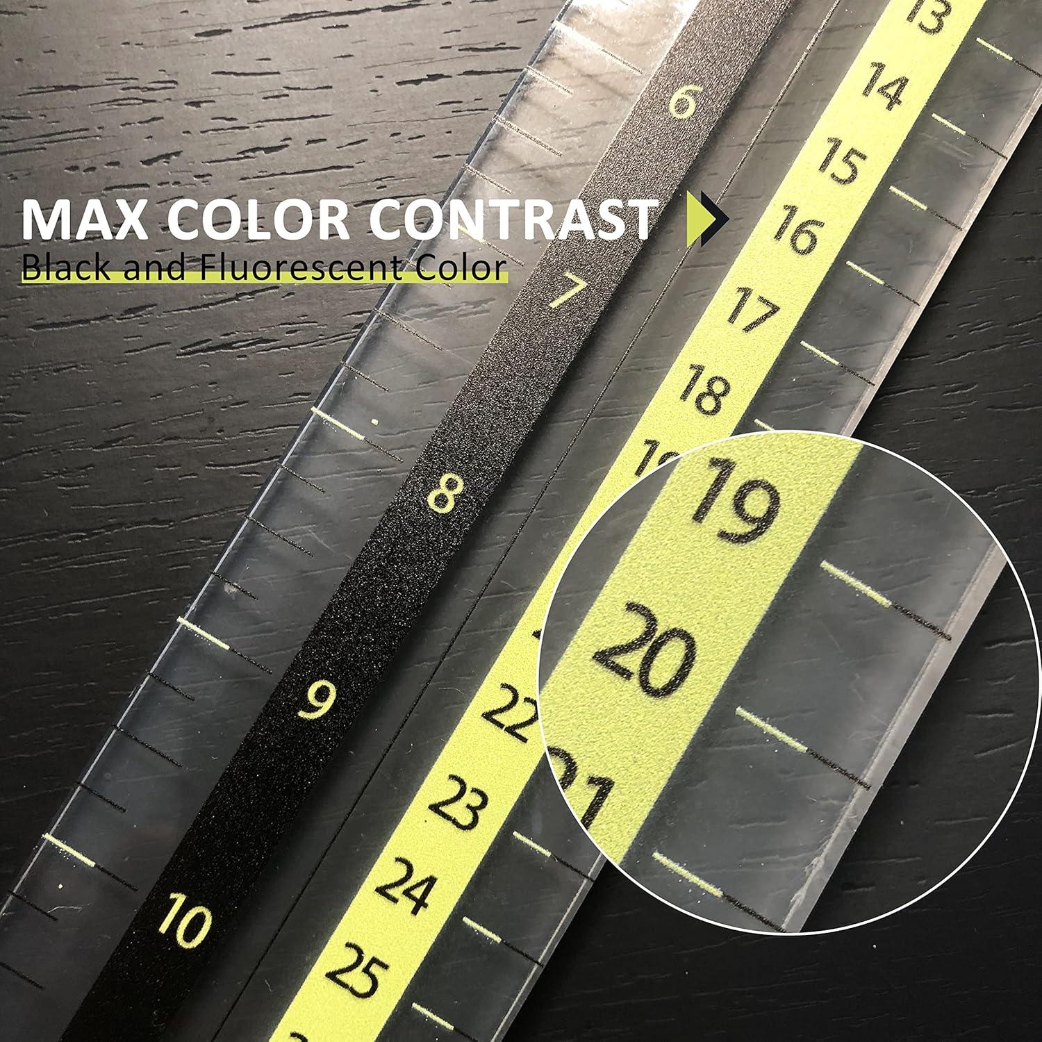 Regla de Alineación para Camisetas UPTTHOW 3 Pcs Acrílica 43x38 cm