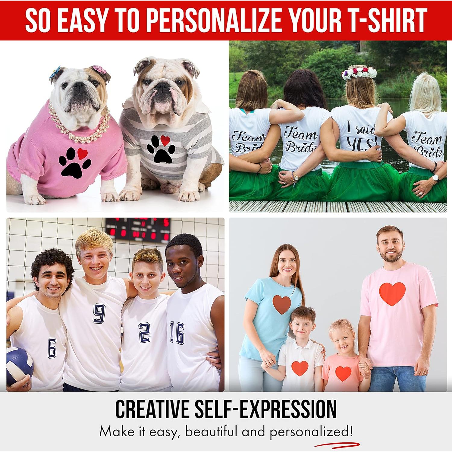 Guía de Regla para Camisetas L.S. Lingua - Alineación Vinilo