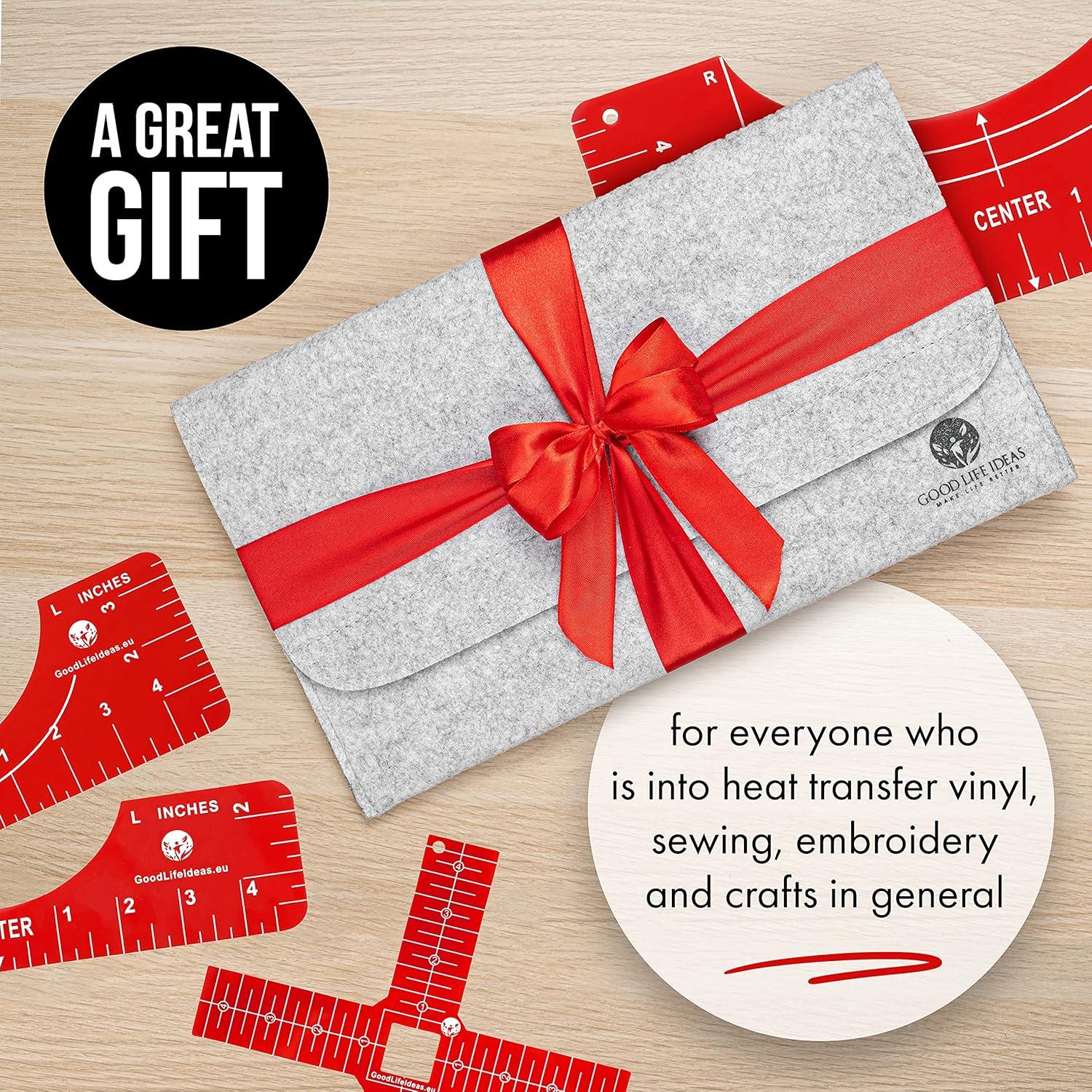 Guía de Regla para Camisetas L.S. Lingua - Alineación Vinilo