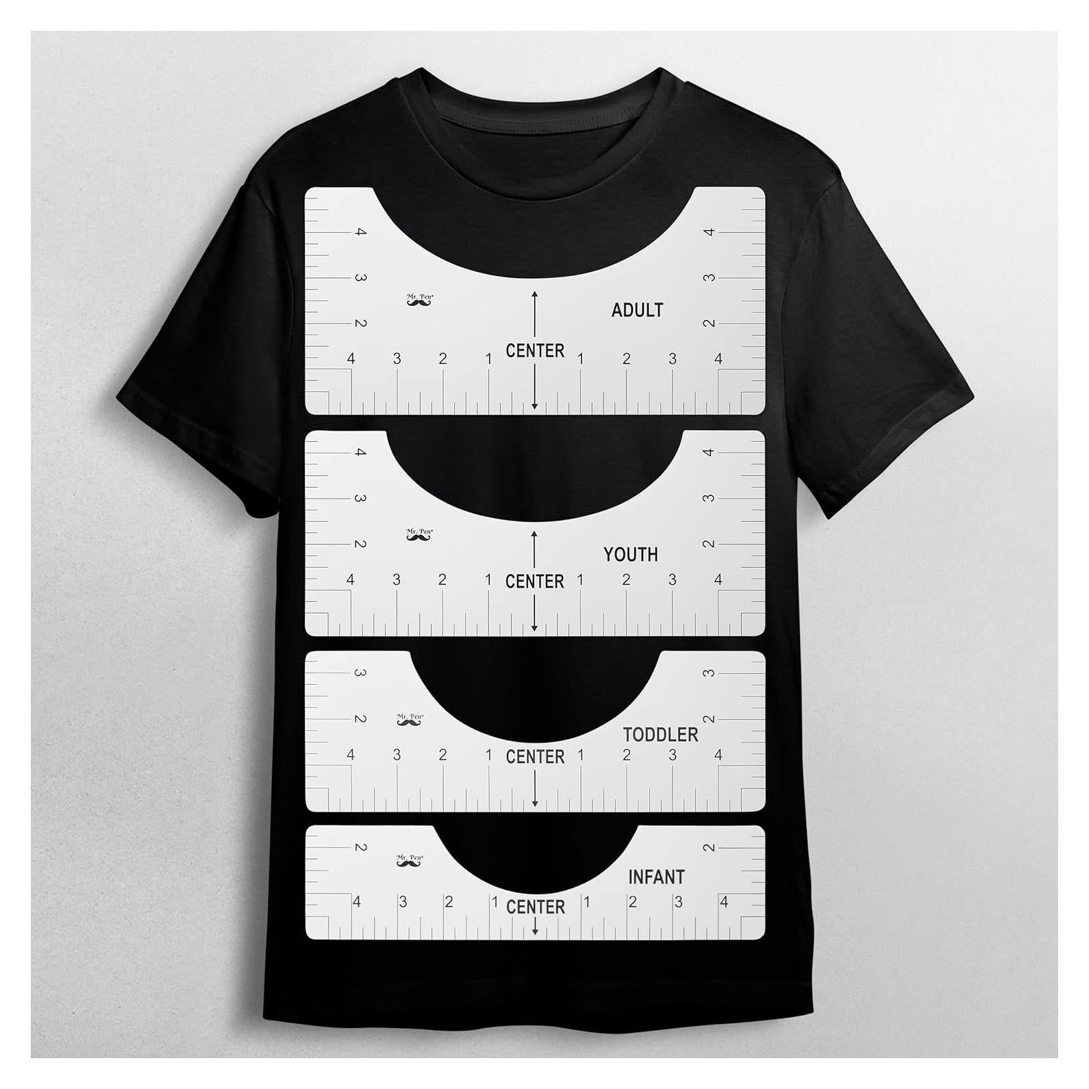 Regla de Alineación para Camisetas Mr. Pen - 4 Piezas PVC
