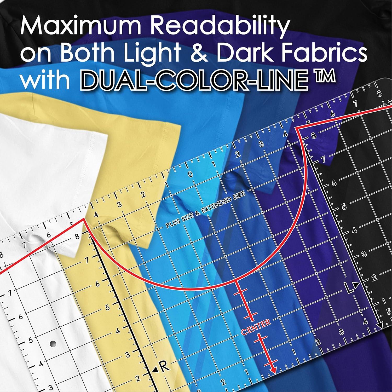 Guía de Regla para Camisetas Urboni - Alineación Perfecta 44.5cm