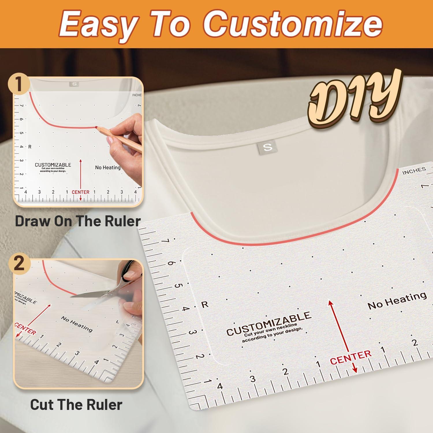 Kit de Reglas para Camisetas TransOurDream 8 Piezas 25.4x20.3 cm