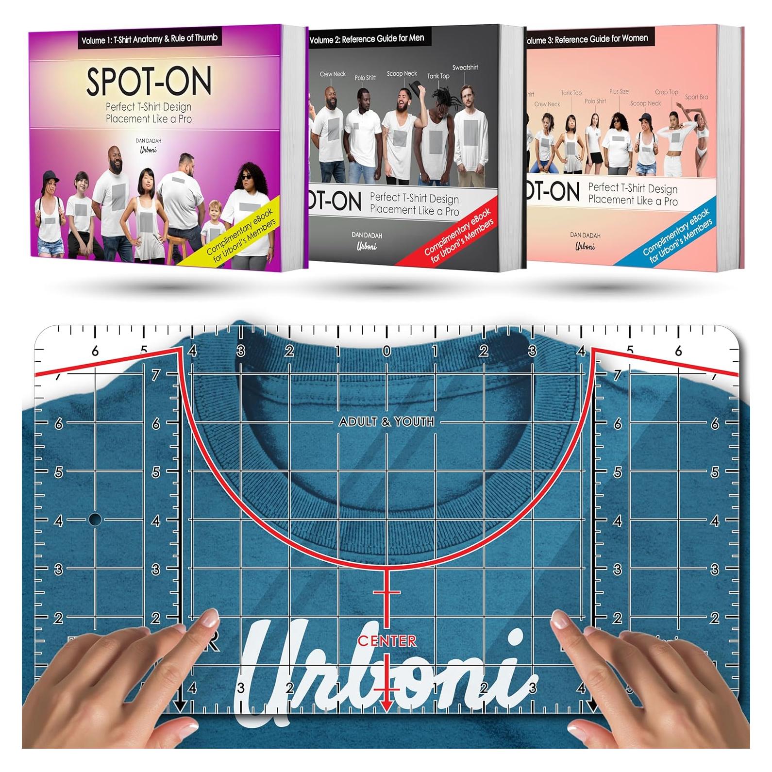 Regla de Alineación para Camisetas Urboni - Pro 2025, Acrílico