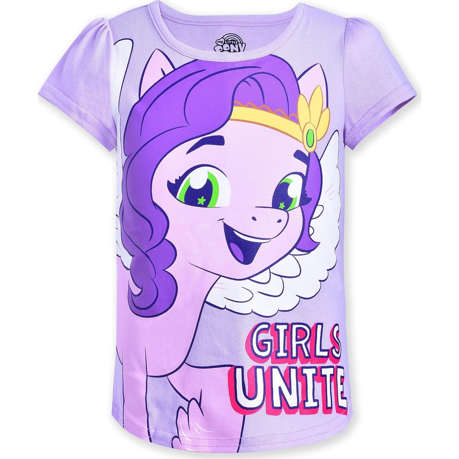 My Little Pony Girls 4 Pack Unicorn Short Sleeve T-Shirt for Big Kids
