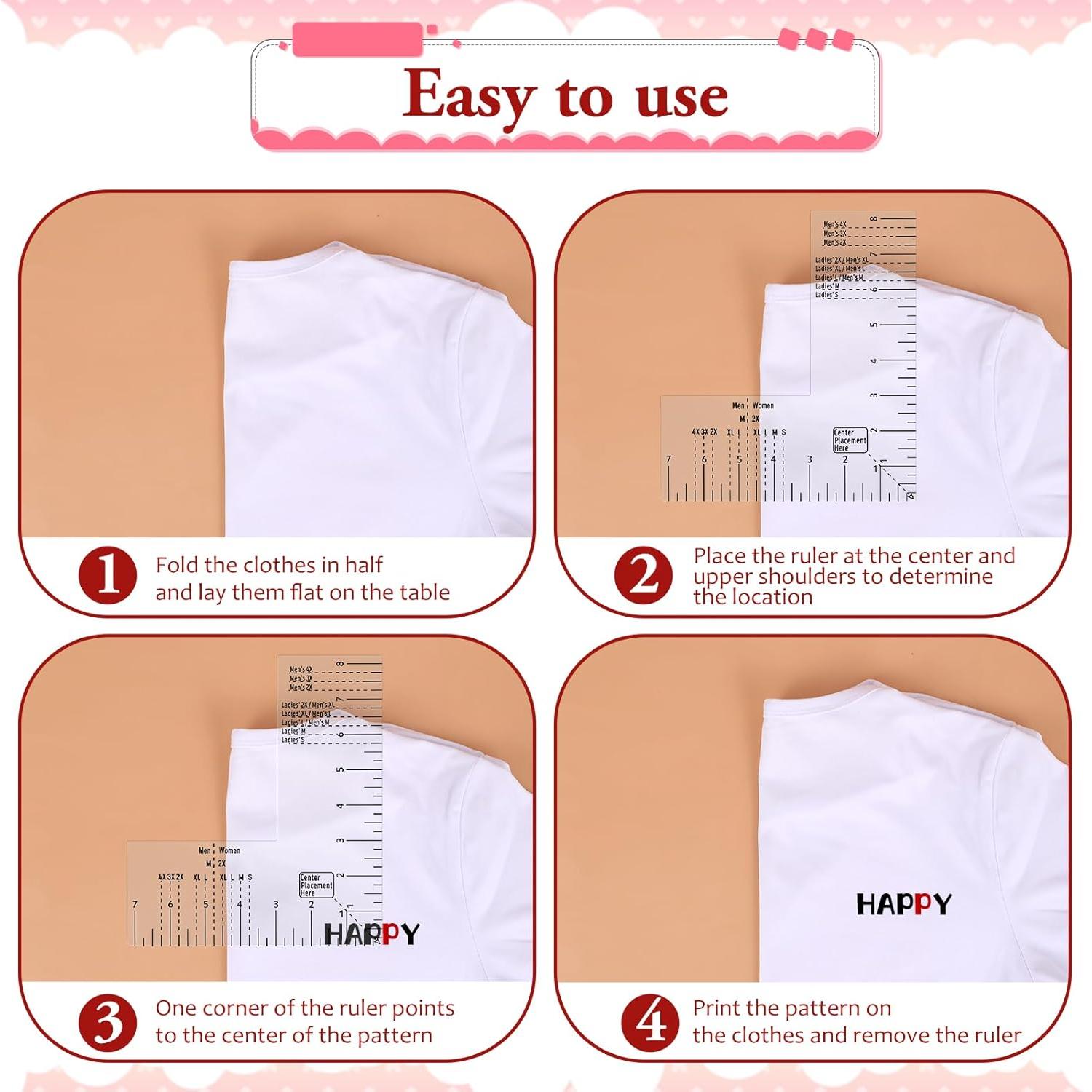 Regla de Medición para Camisetas AHQiZFX - Alineación Precisa