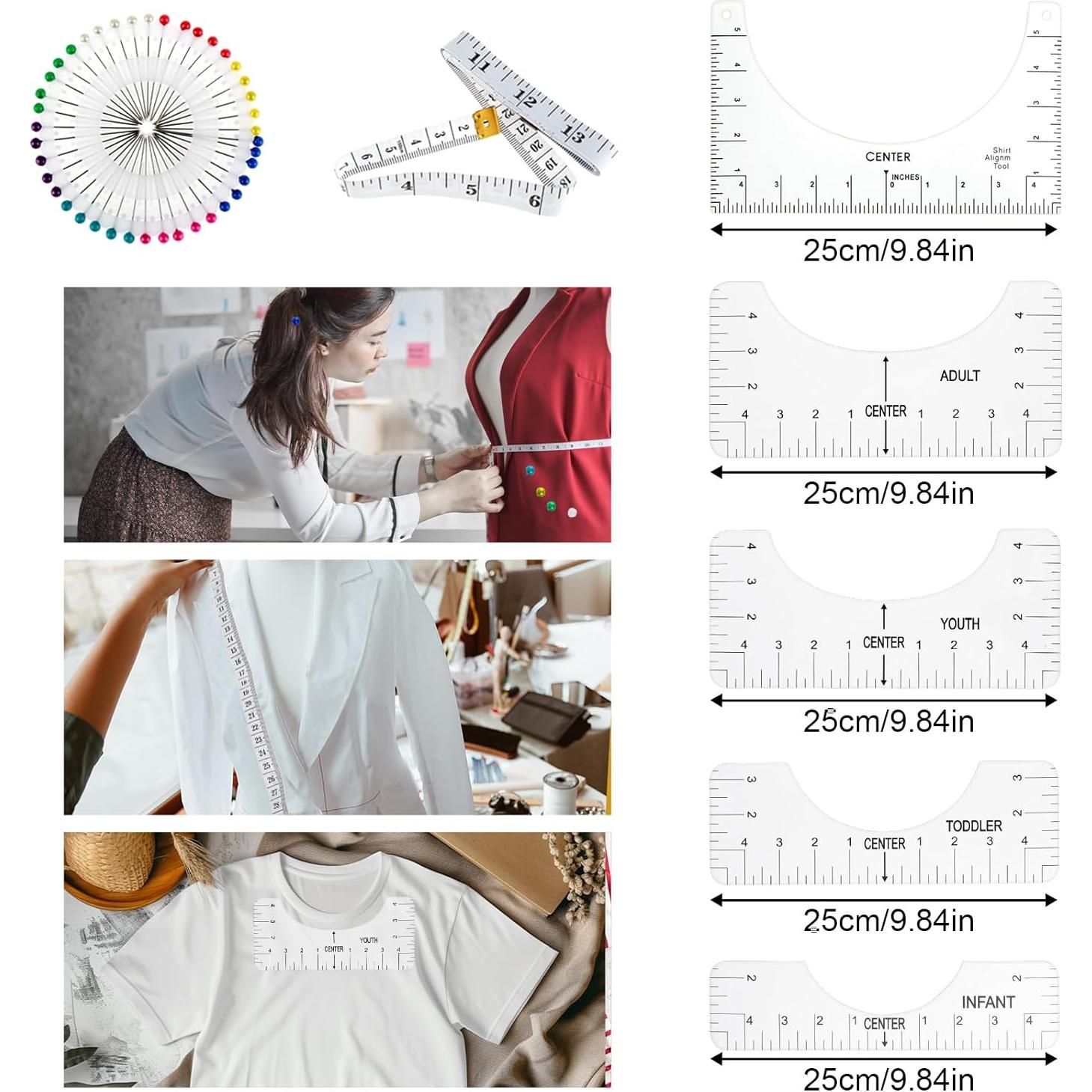 Regla de Alineación para Camisetas Wanmu - PVC Transparente
