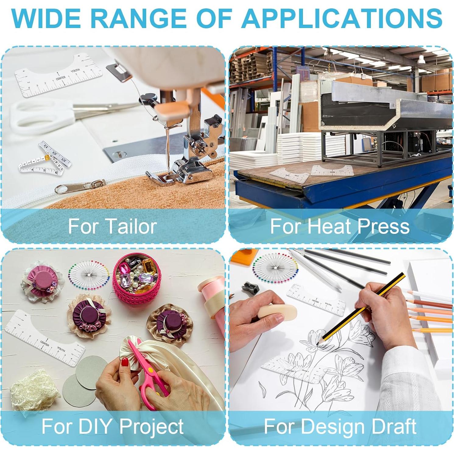 Regla de Alineación para Camisetas Wanmu - PVC Transparente