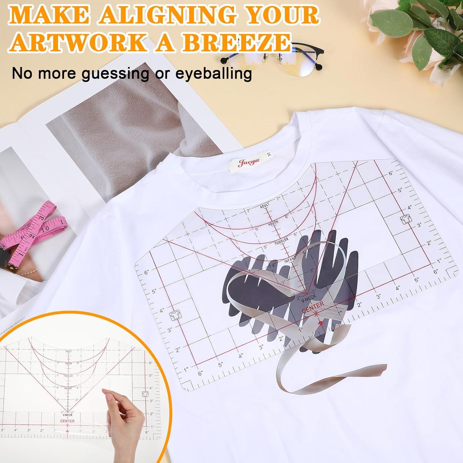 Guía de Regla para Camisetas 2Pcs Gjinxi - Medición Precisa