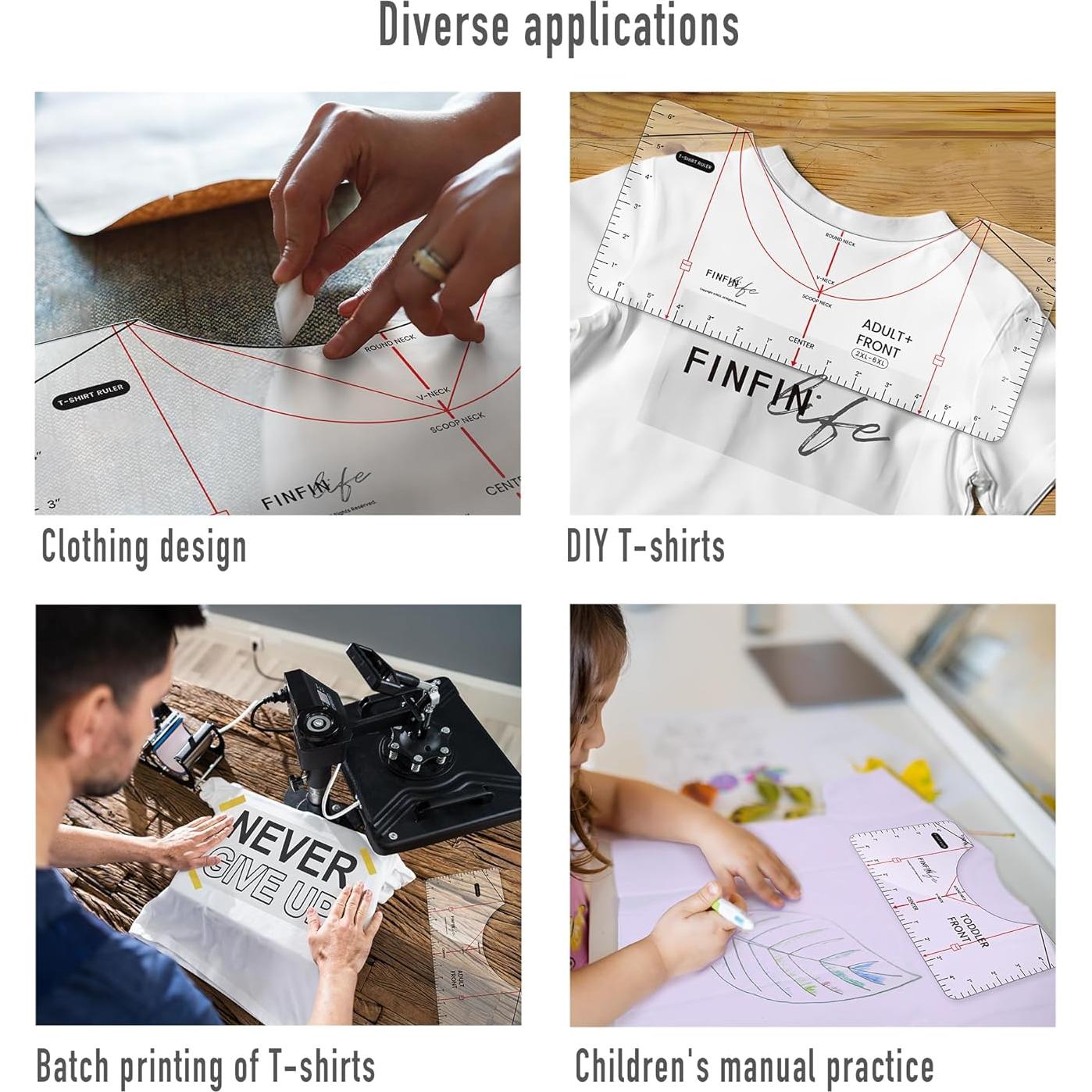 Regla de Alineación de Camisetas FINFIN 13 Piezas Precisión