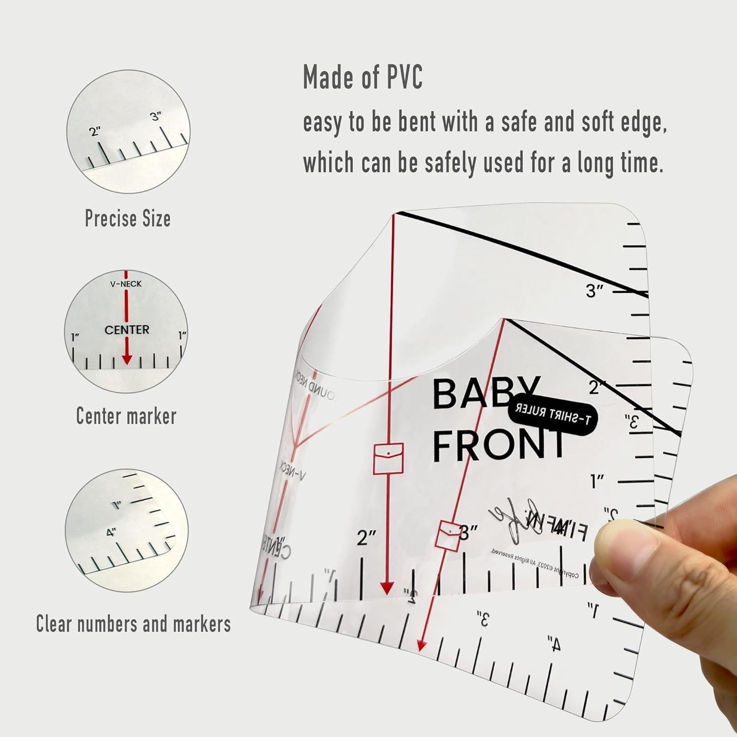 Regla de Alineación de Camisetas FINFIN 13 Piezas Precisión