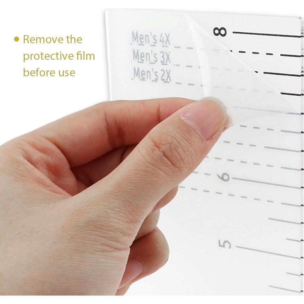 Regla de Alineación para Camisetas Ranjaner - Acrílico Transparente