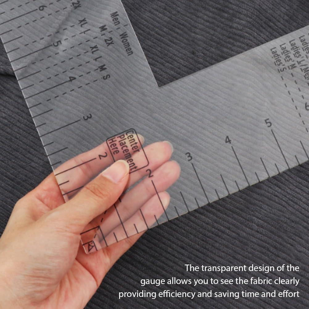 Regla de Alineación para Camisetas Ranjaner - Acrílico Transparente