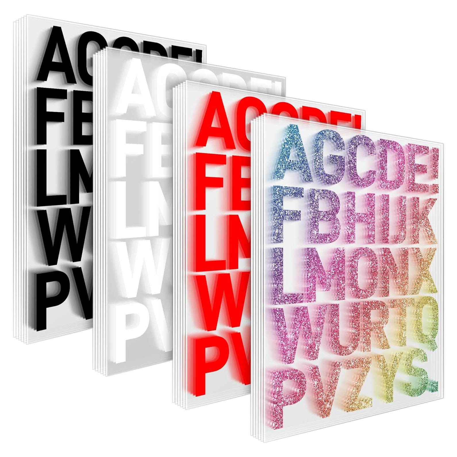 Letras Termoadhesivas para Ropa Flowing Fun - 24 Hojas Vinilo