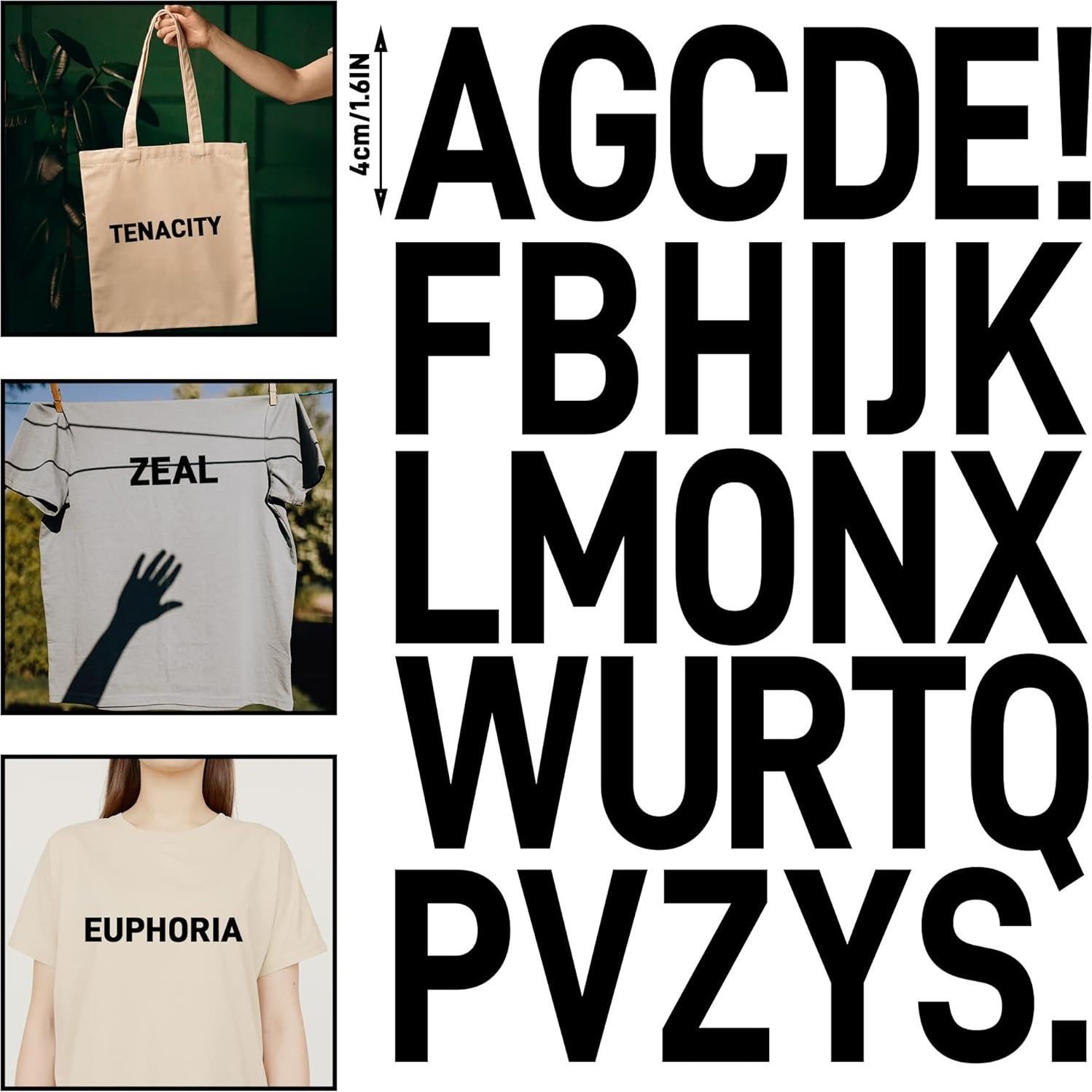 Letras Termoadhesivas para Ropa Flowing Fun - 24 Hojas Vinilo