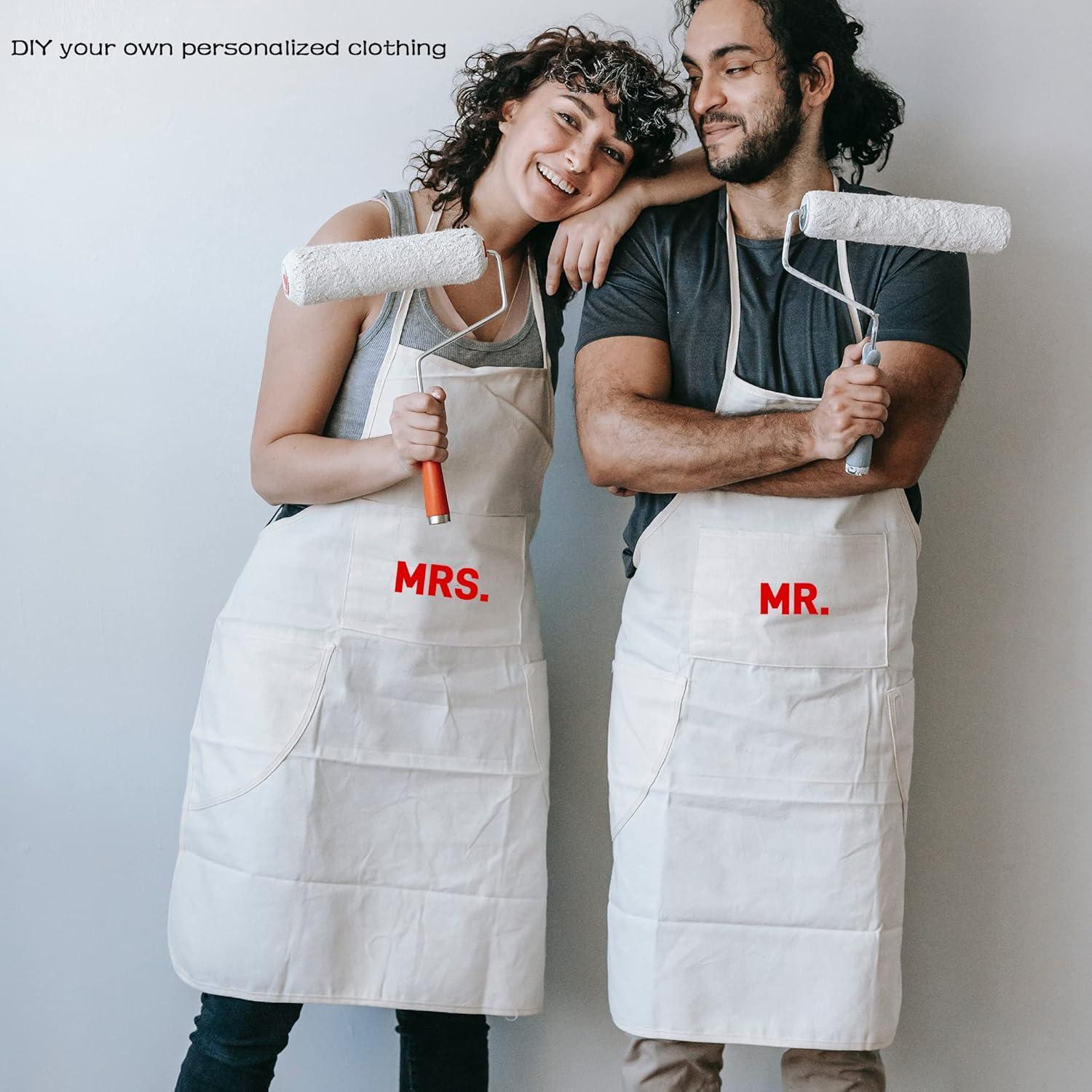 Letras Termoadhesivas para Ropa Flowing Fun - 24 Hojas Vinilo