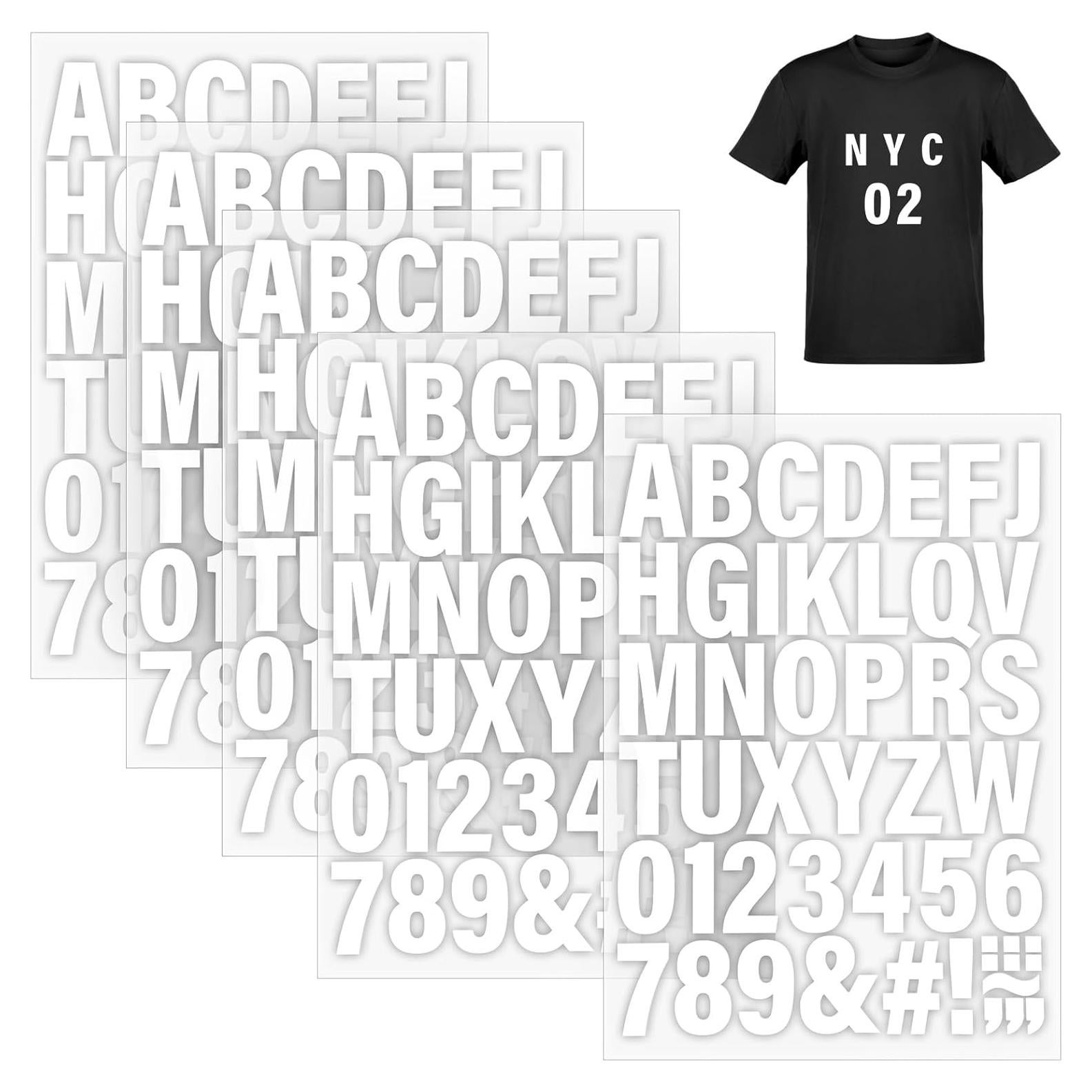 Letras y Números para Planchar Lucomb 2 Pulgadas 245 Piezas