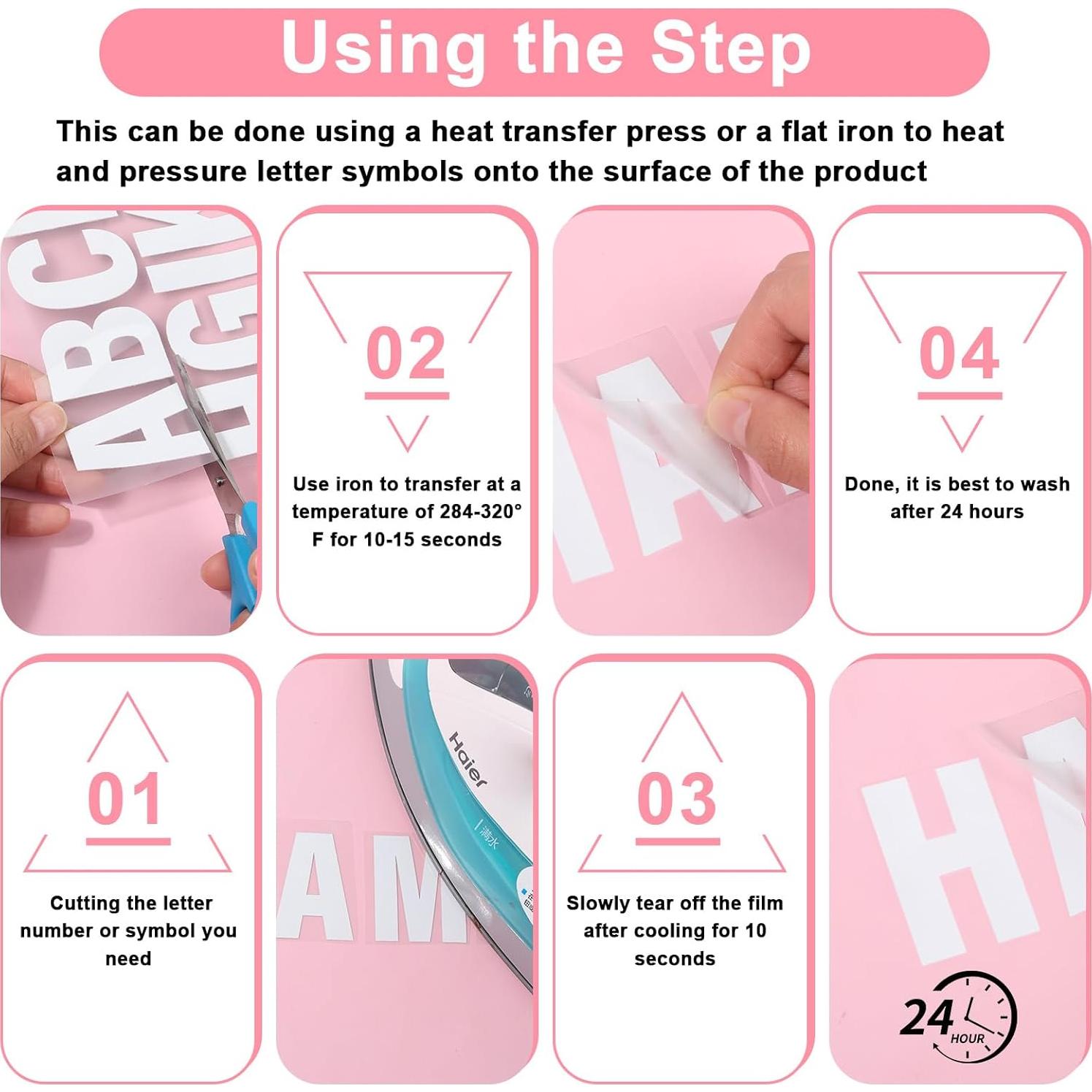 Letras y Números para Planchar Lucomb 2 Pulgadas 245 Piezas