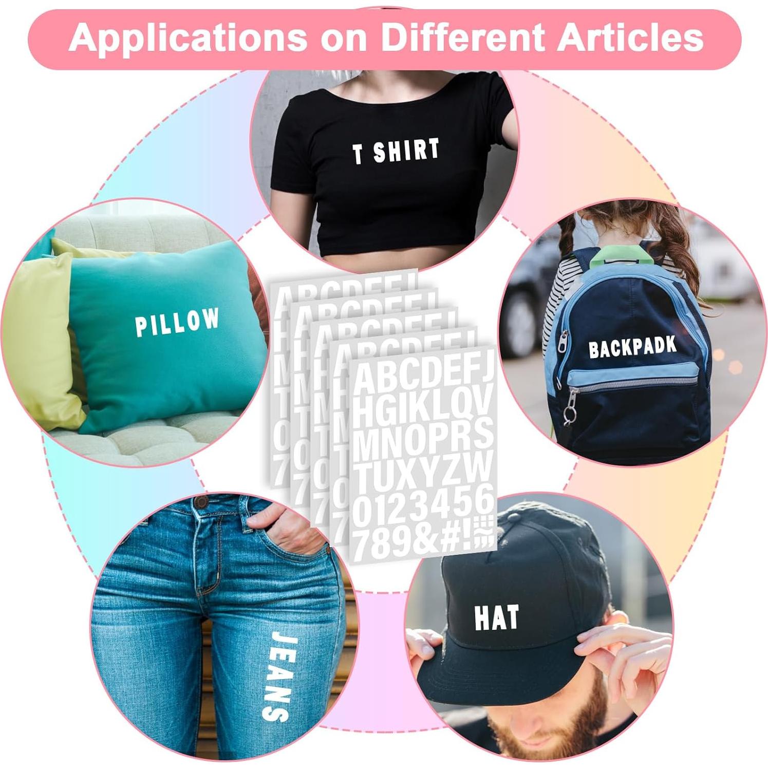 Letras y Números para Planchar Lucomb 2 Pulgadas 245 Piezas