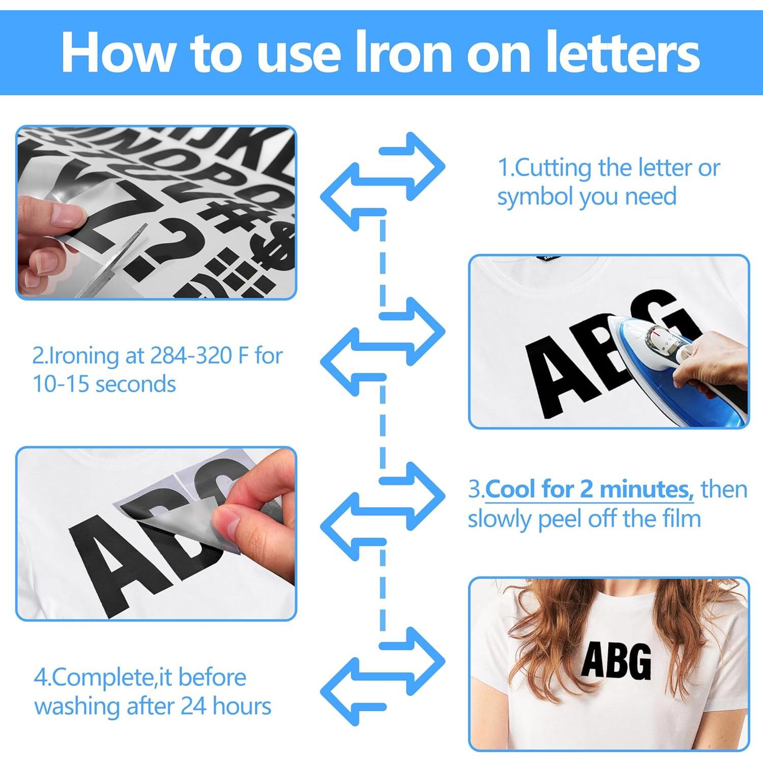 Letras Termoadhesivas LUHIMO 352 Piezas 2 Pulgadas Coloridas