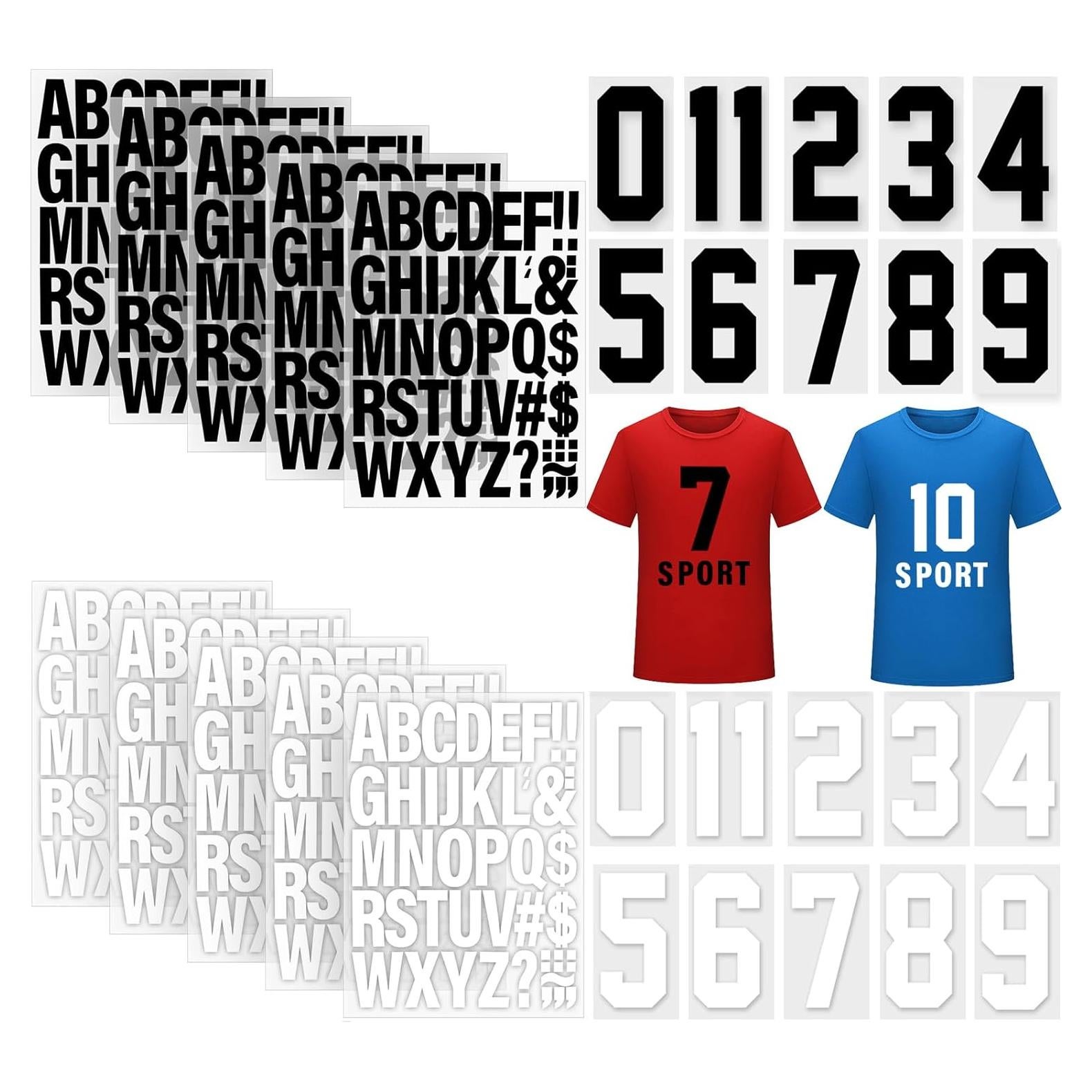 Letras y Números Termoadhesivos Belinreli 462 Piezas 8" y 2"