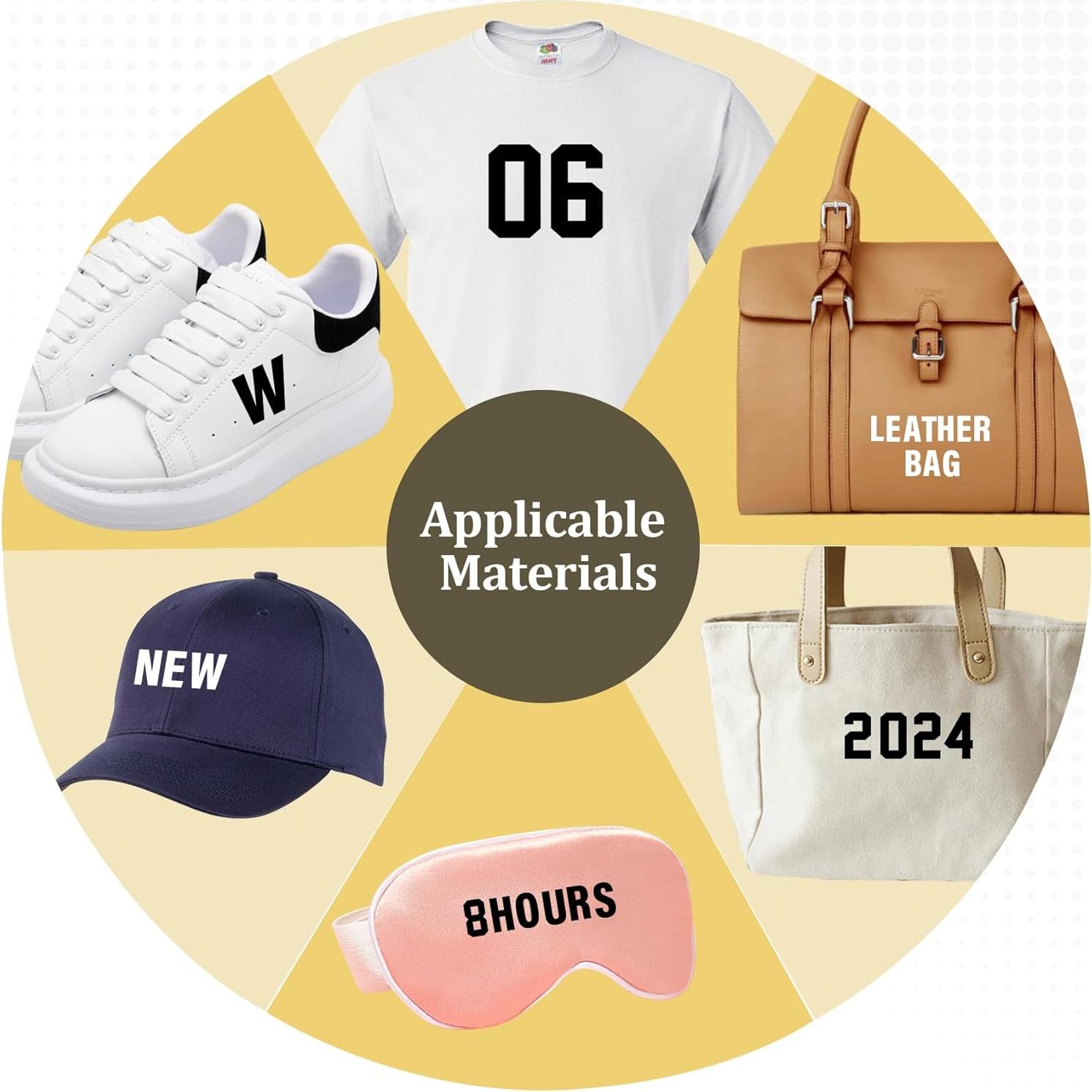 Letras y Números Termoadhesivos Belinreli 462 Piezas 8" y 2"