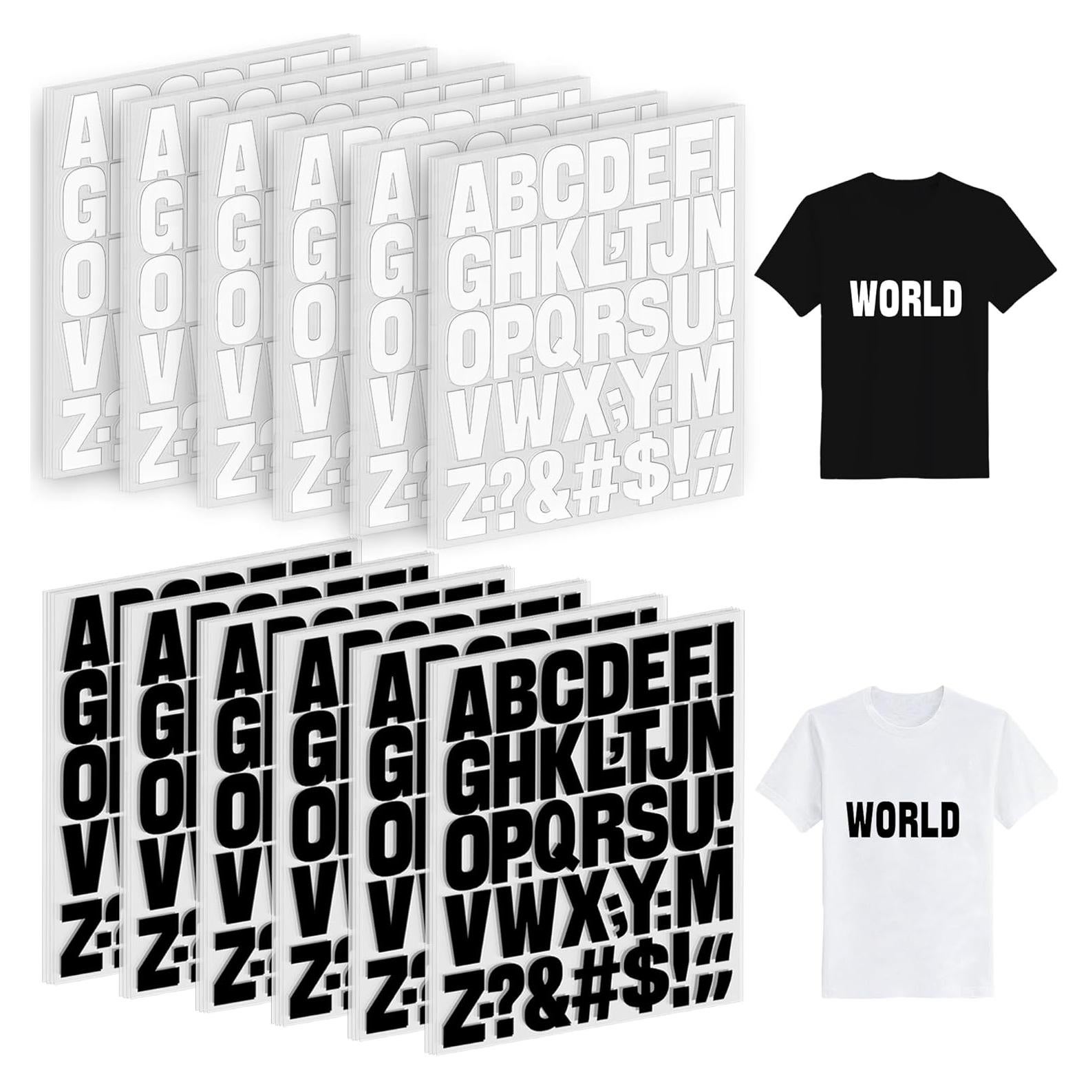 30 Hojas Letras Termoadhesivas Huimdery 1200 Pcs Vinilo 4.06 cm