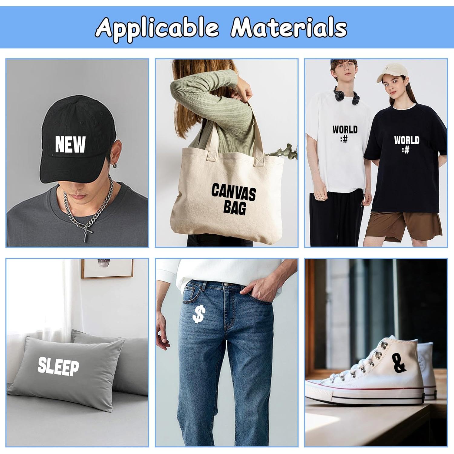 30 Hojas Letras Termoadhesivas Huimdery 1200 Pcs Vinilo 4.06 cm