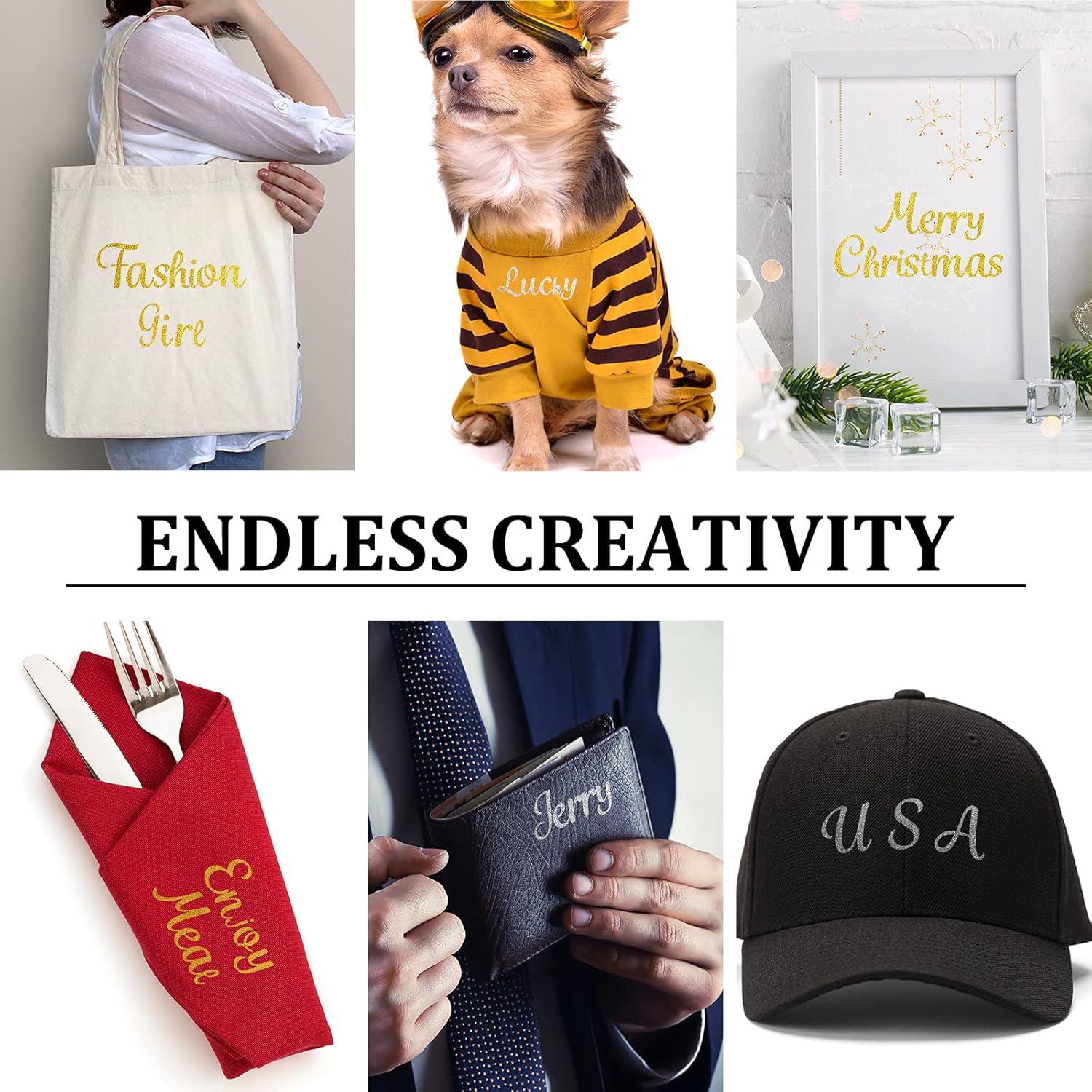 Letras de Planchar Outus 18 Piezas Dorado y Plateado 27x19cm