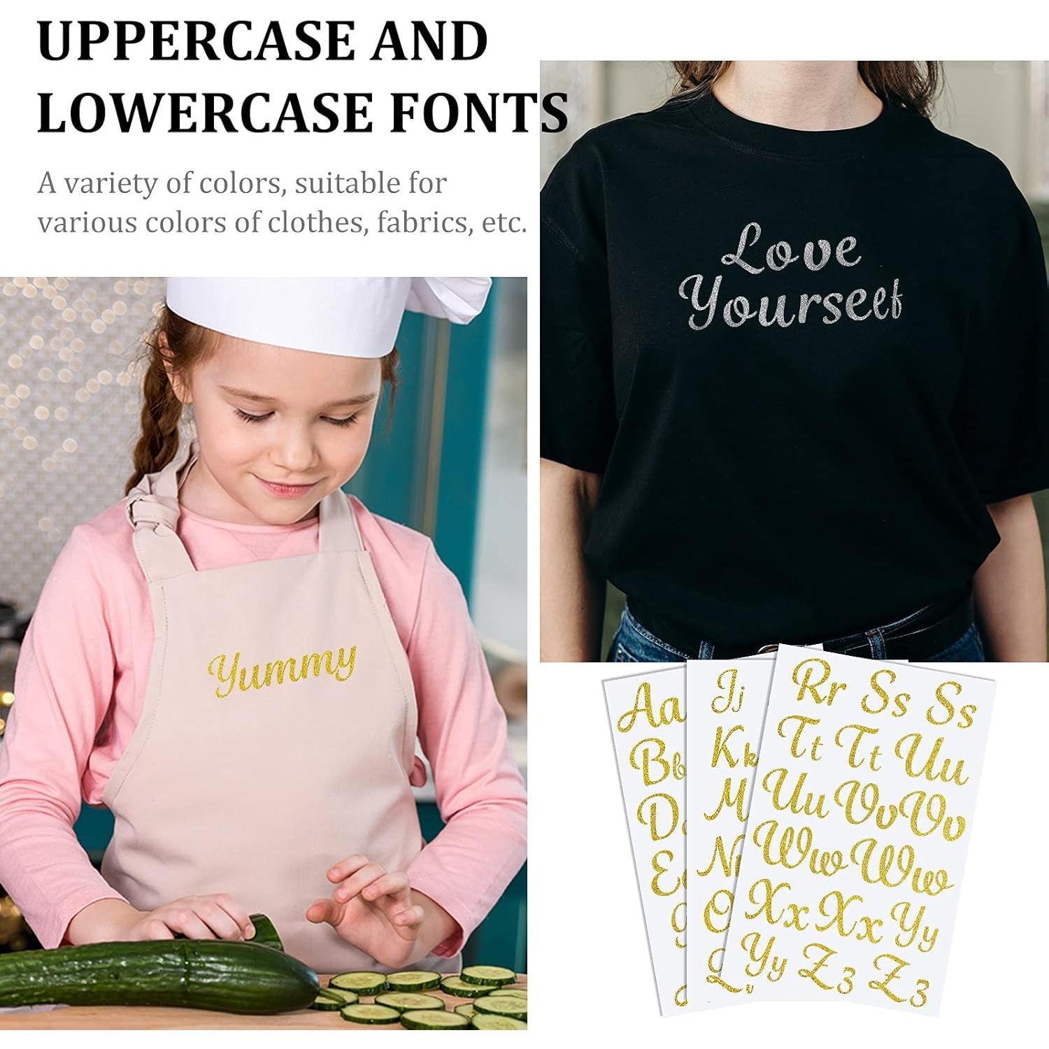 Letras de Planchar Outus 18 Piezas Dorado y Plateado 27x19cm