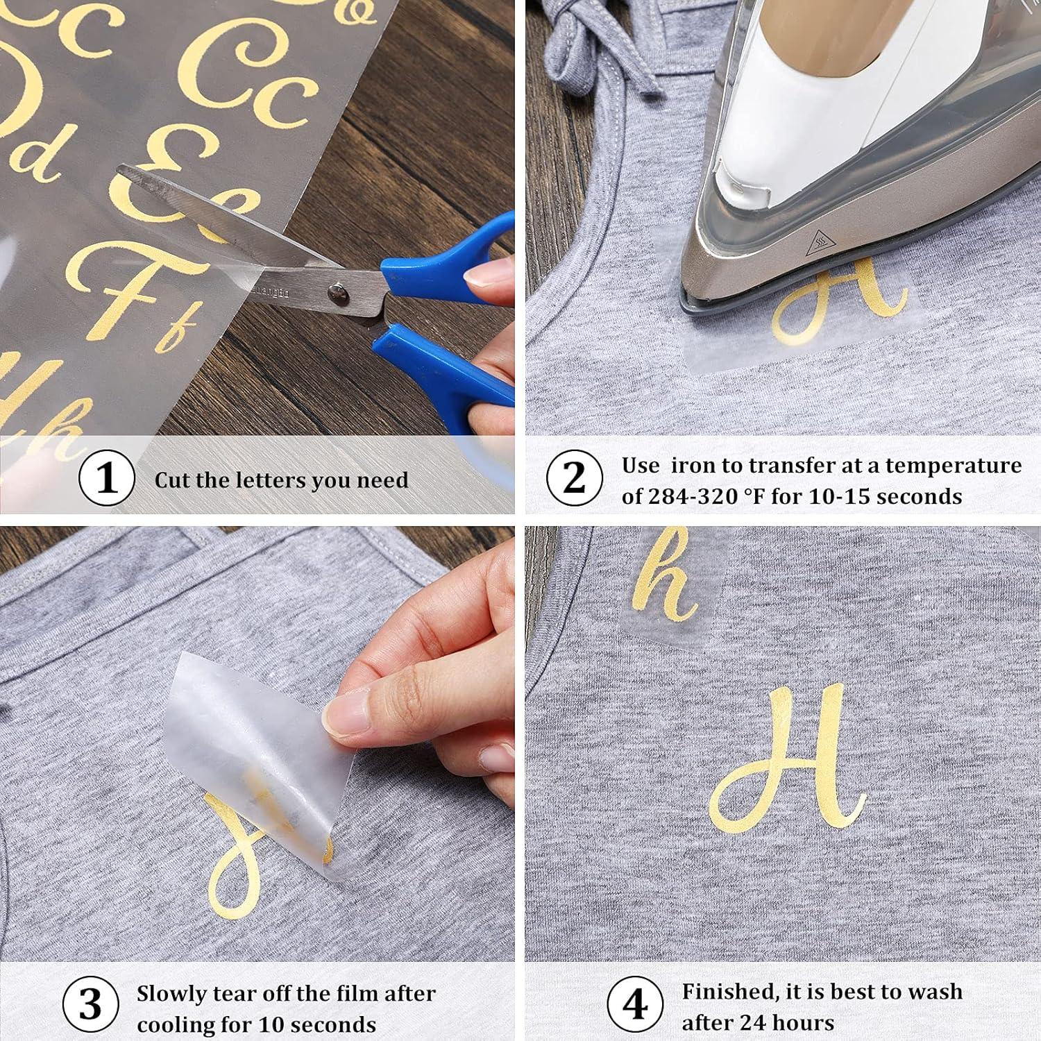 Letras de Planchar Outus 18 Piezas Dorado y Plateado 27x19cm