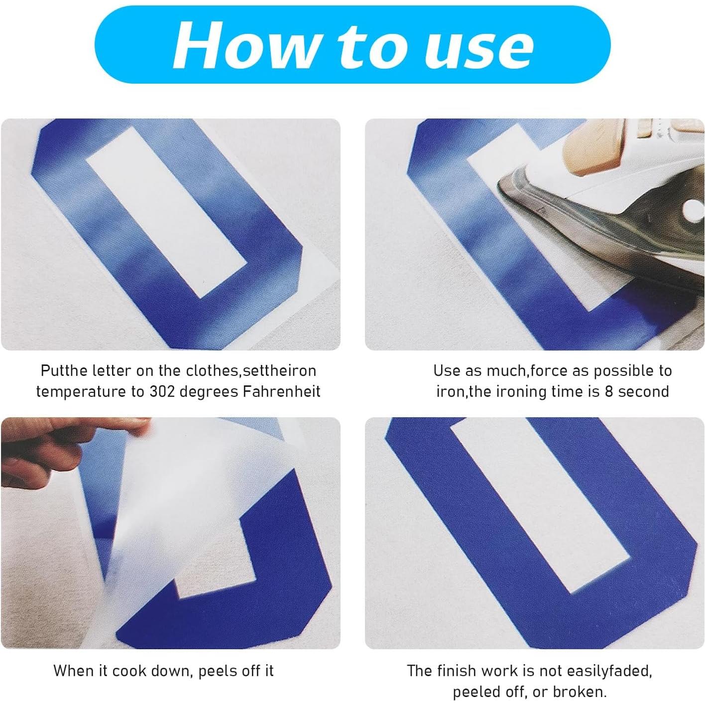 Letras Termoadhesivas AXEN 10 Hojas 5.08 cm Vinilo Blanco