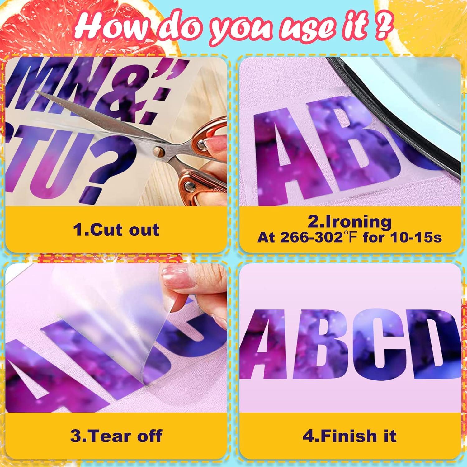 Letras de Planchar Cysincos para Ropa - Vinilo Transferencia Calor