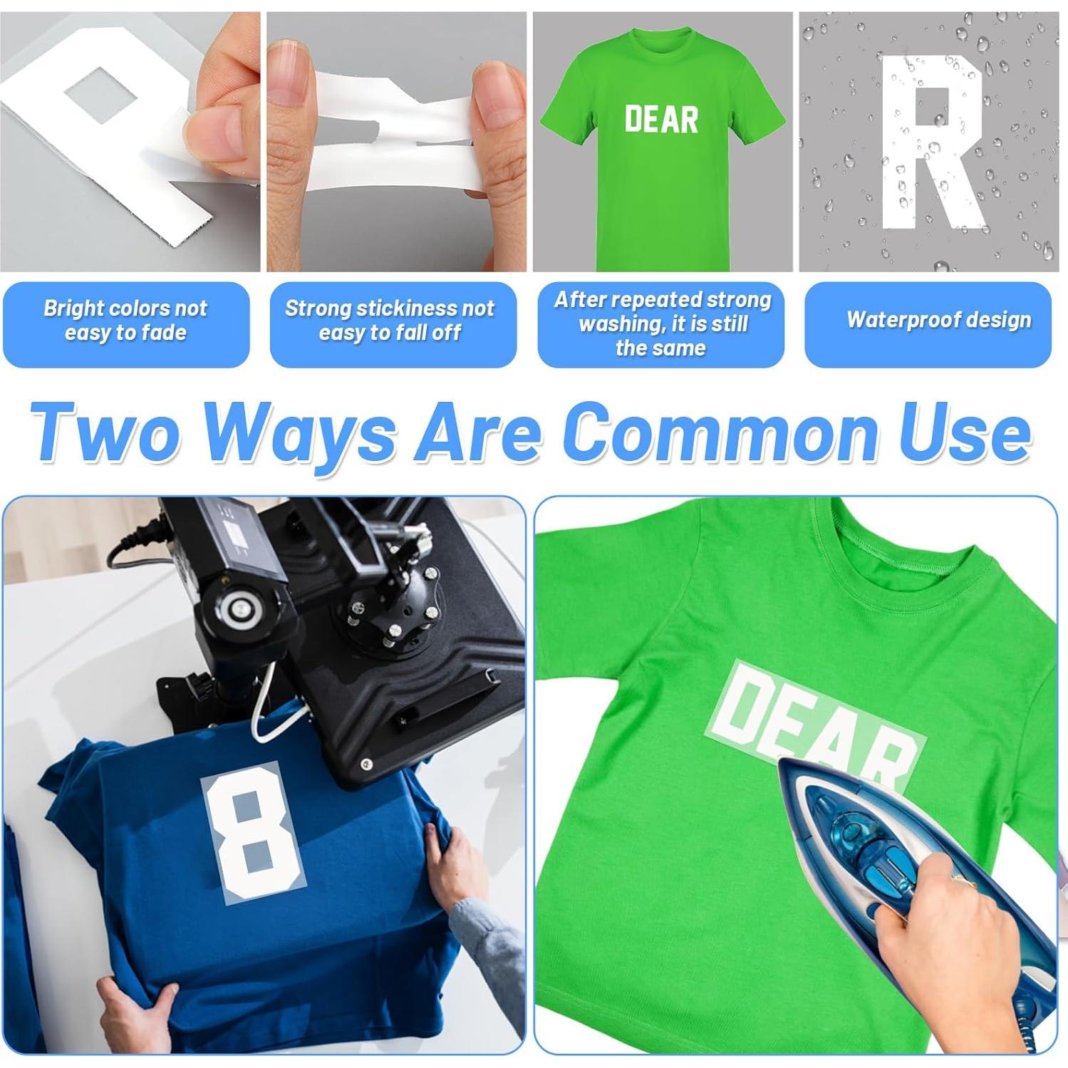 Set de Letras y Números de Planchar Lucomb 8" y 2" para DIY