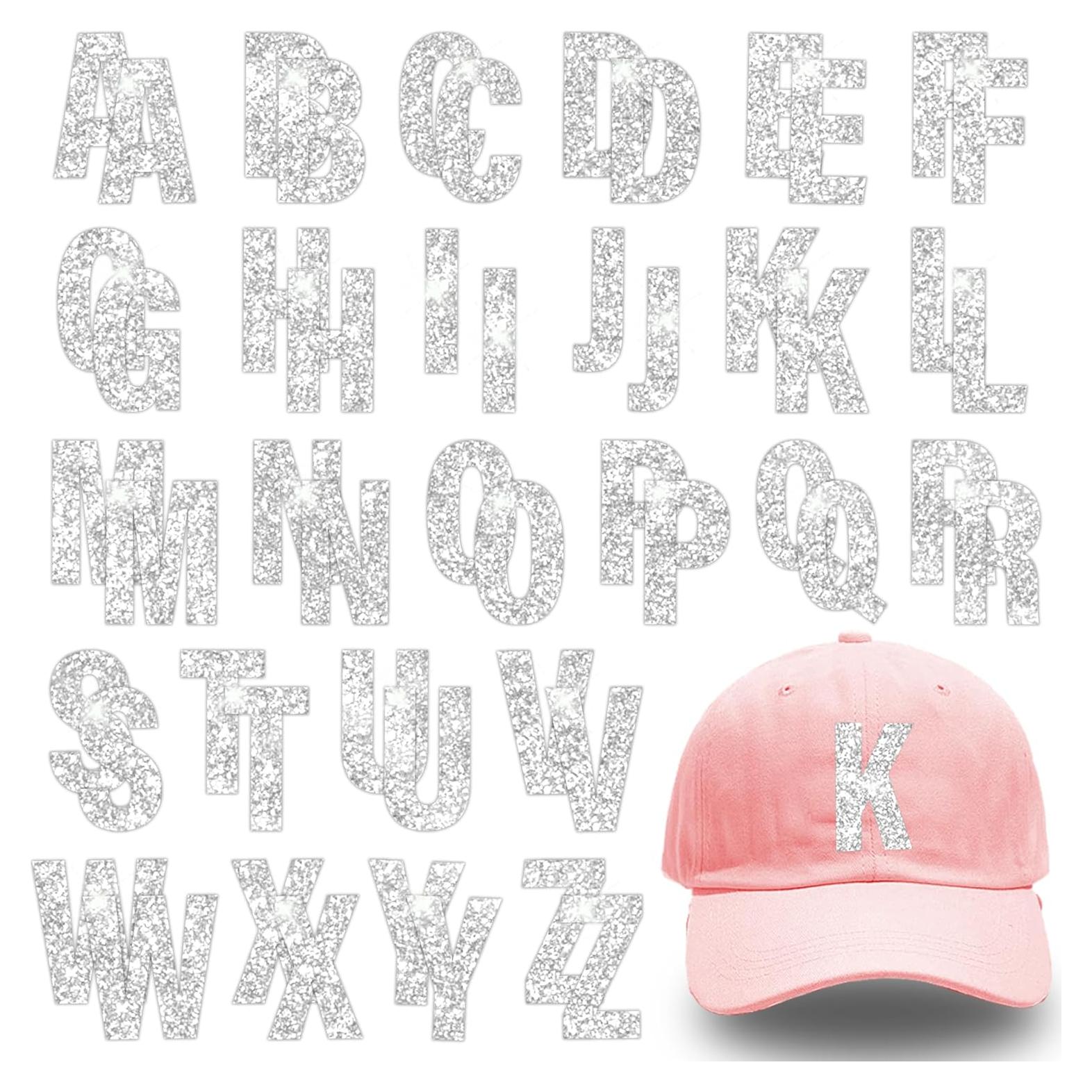 52 Letras Termoadhesivas Brillantes LUHIMO A-Z para Ropa