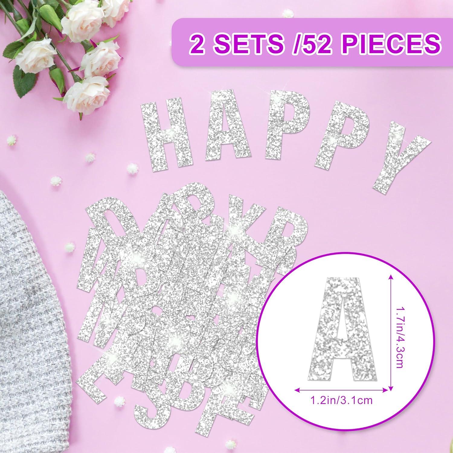 52 Letras Termoadhesivas Brillantes LUHIMO A-Z para Ropa