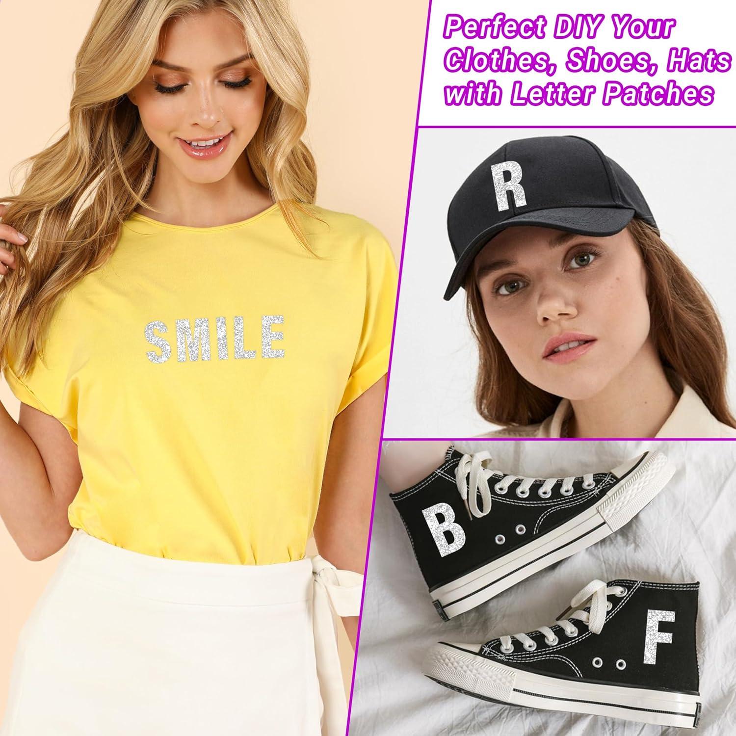 52 Letras Termoadhesivas Brillantes LUHIMO A-Z para Ropa