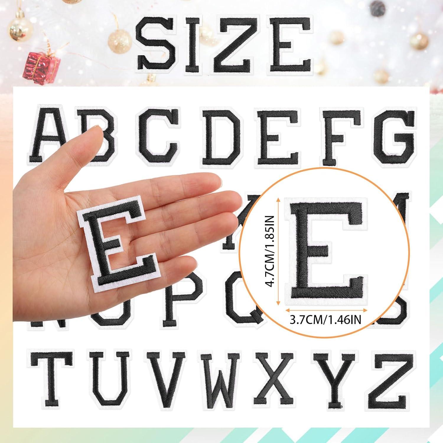 Letras Termoadhesivas NIUBIER 52 Piezas Alfabeto Negro