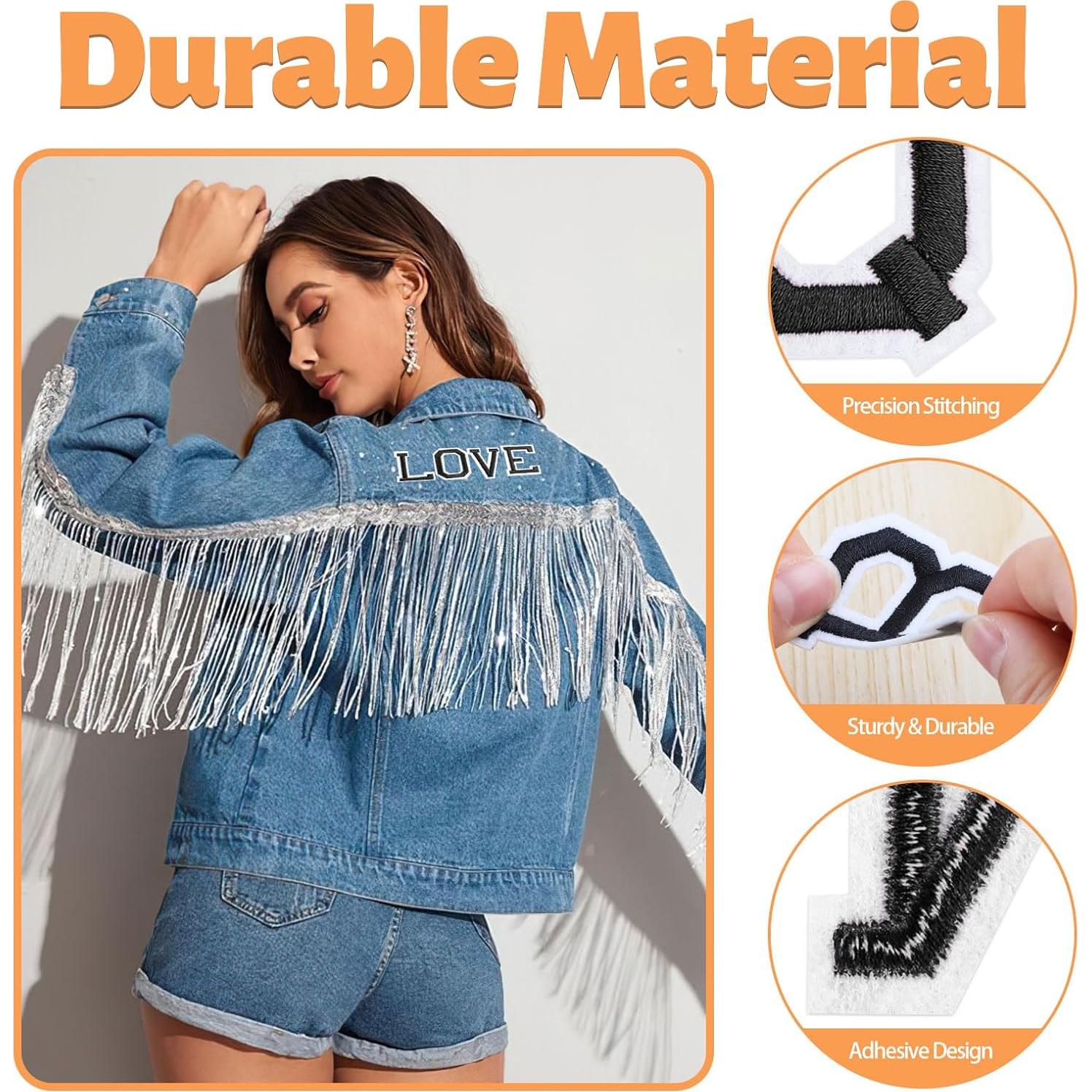 Letras Termoadhesivas NIUBIER 52 Piezas Alfabeto Negro