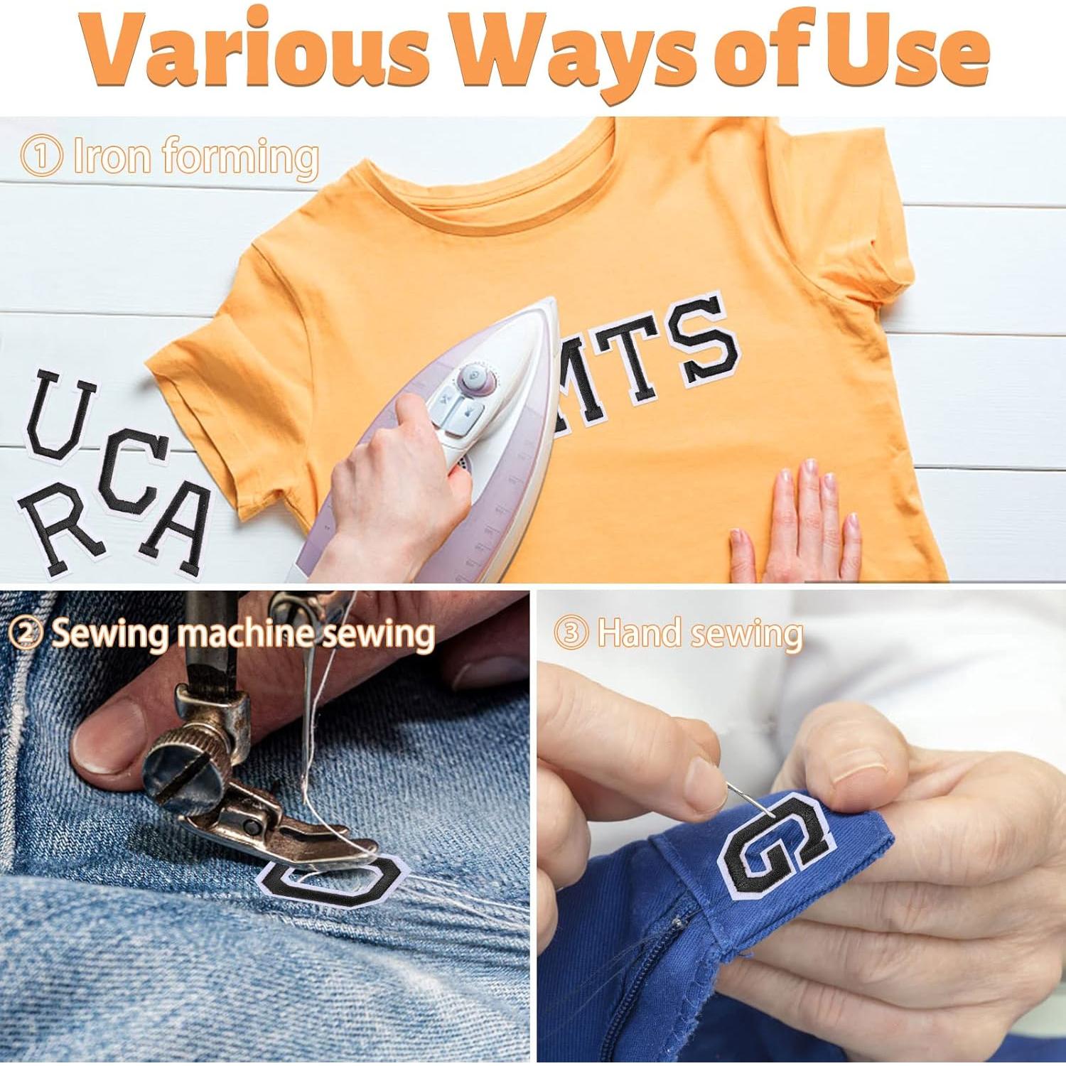 Letras Termoadhesivas NIUBIER 52 Piezas Alfabeto Negro