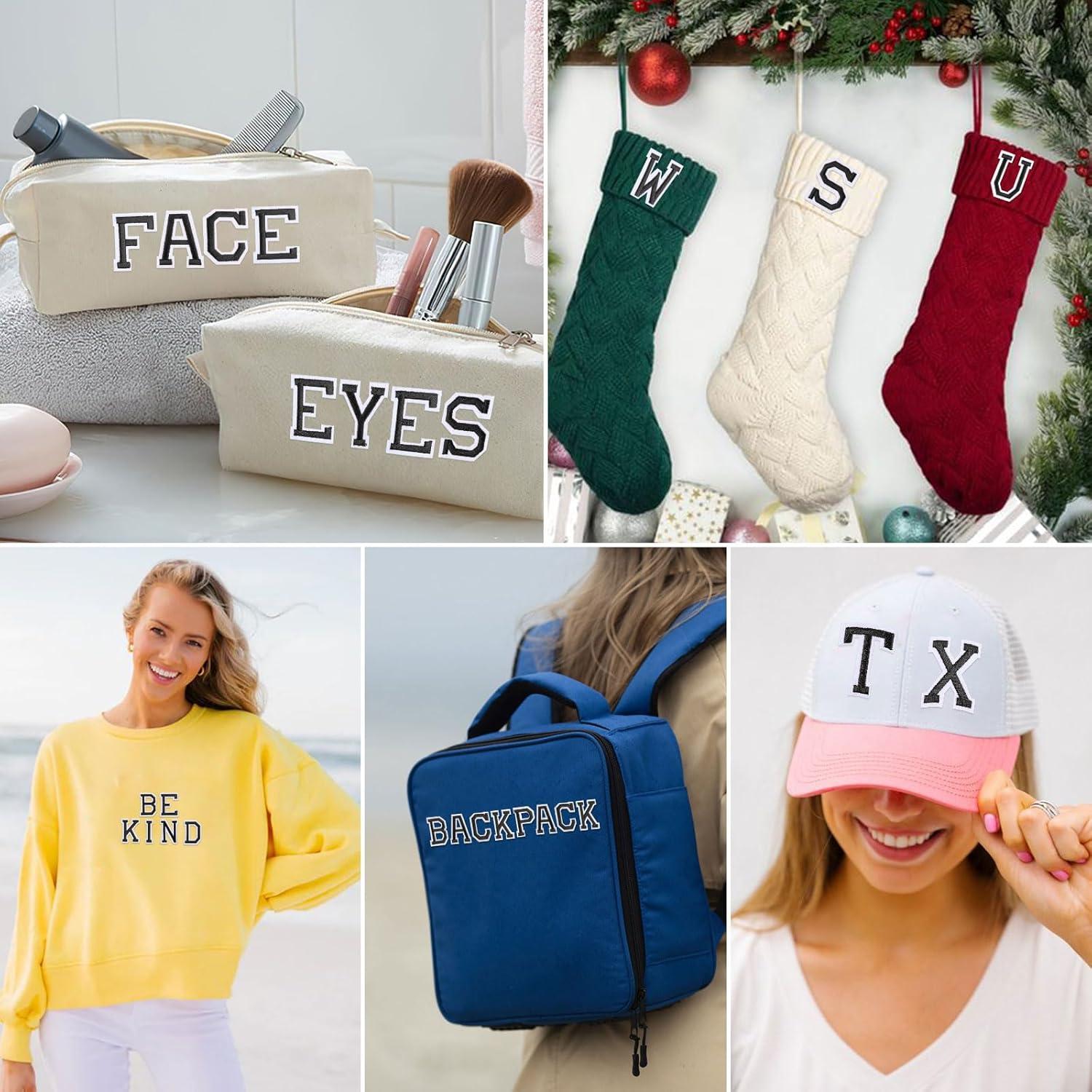 Letras Termoadhesivas NIUBIER 52 Piezas Alfabeto Negro