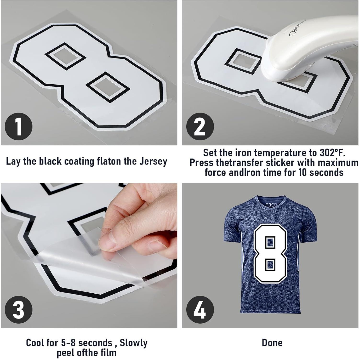 190 Piezas Letras y Números Termoadhesivos Fuutreo 5-20 cm