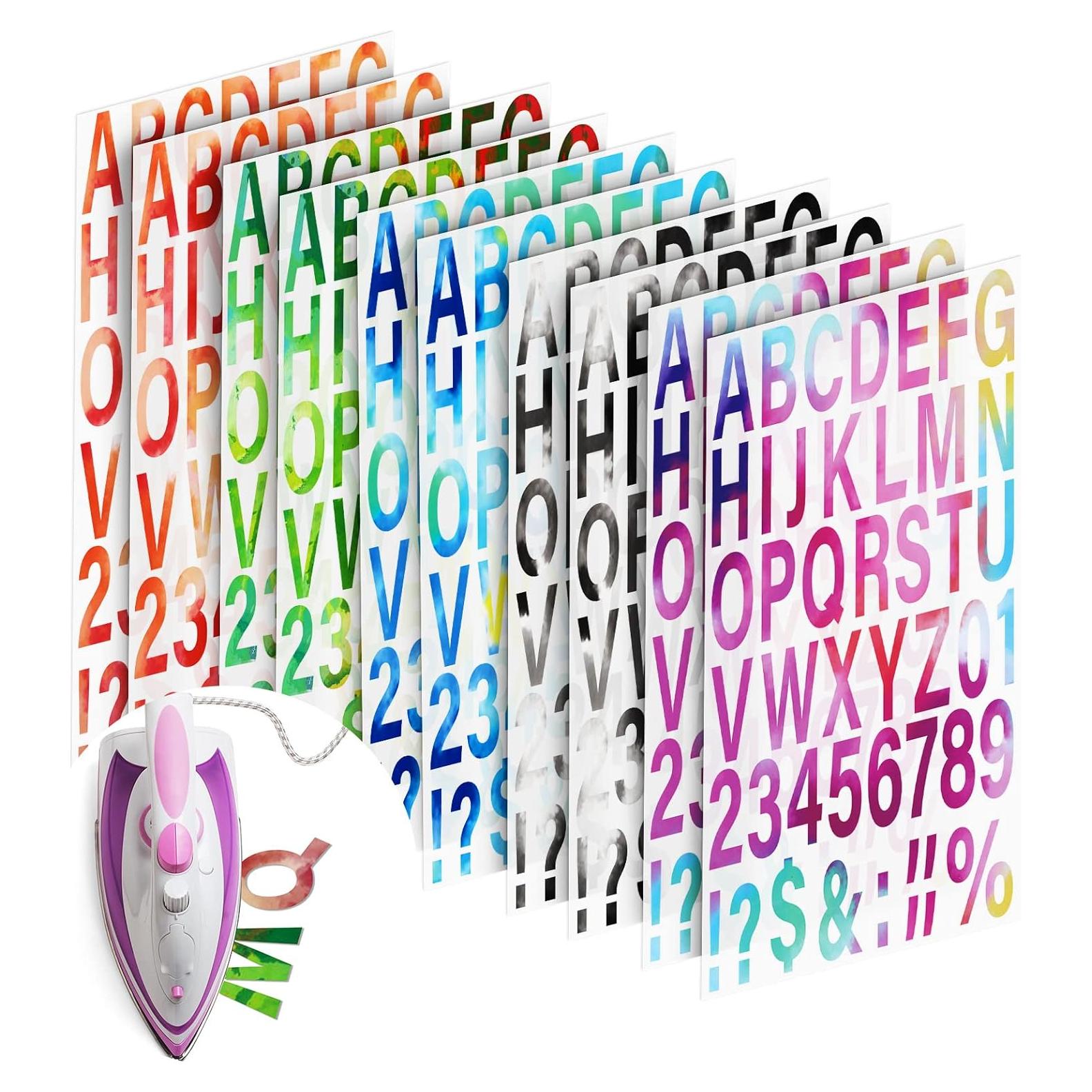 Cartas de Hierro Spakon 440 Pcs Vinilo HTV Tie Dye 2"