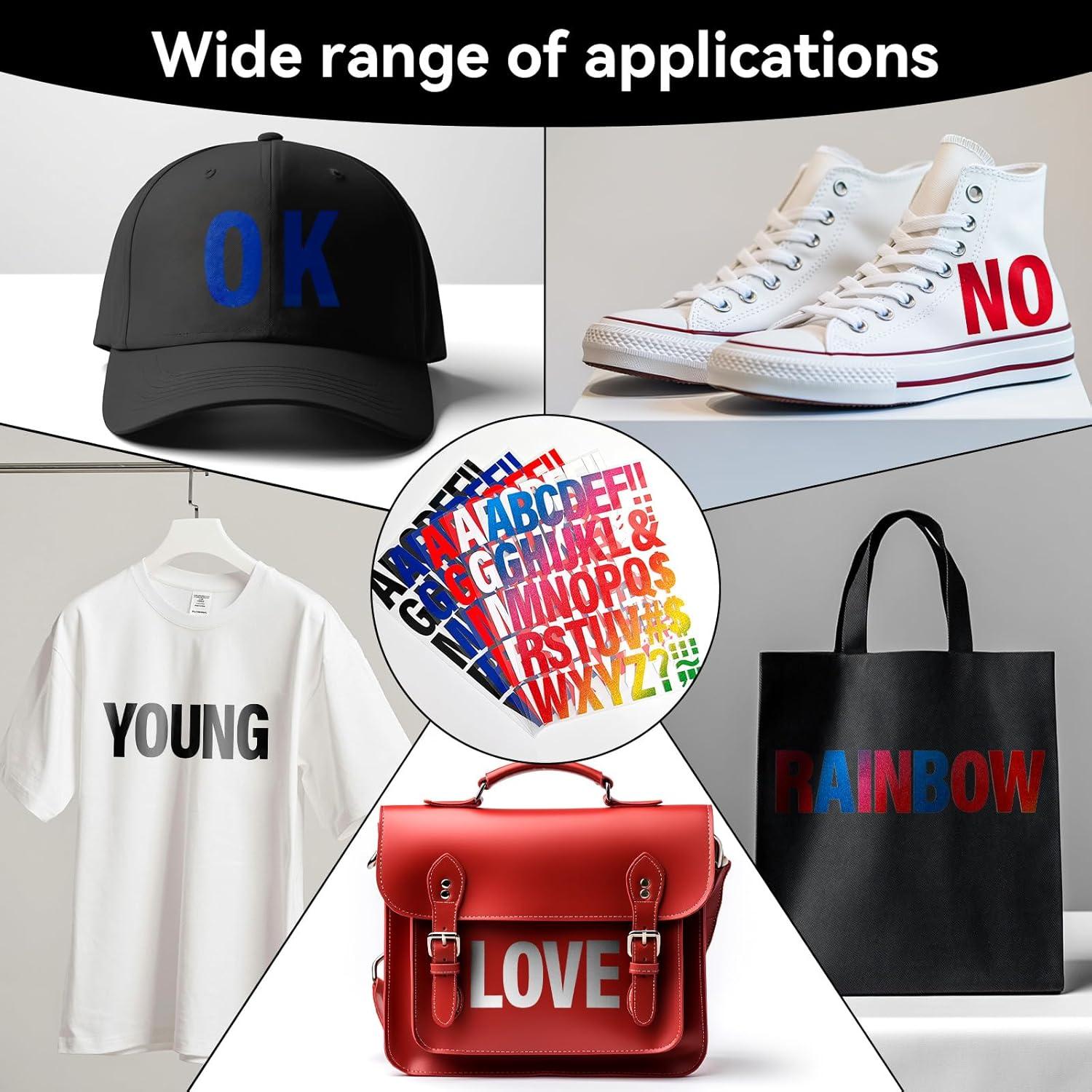 10 Hojas Letras Termoadhesivas CXWLJL Vinilo Blanco 440 Piezas