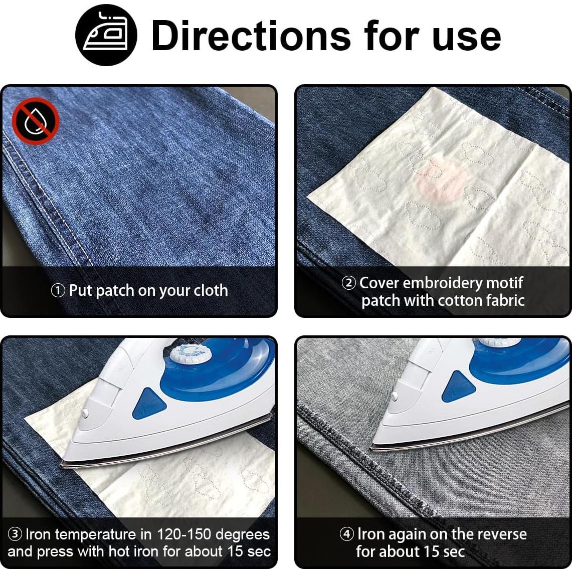 Parche de Letras Planchar ZESION 52 Pcs Rosa 3.81x3.30 cm